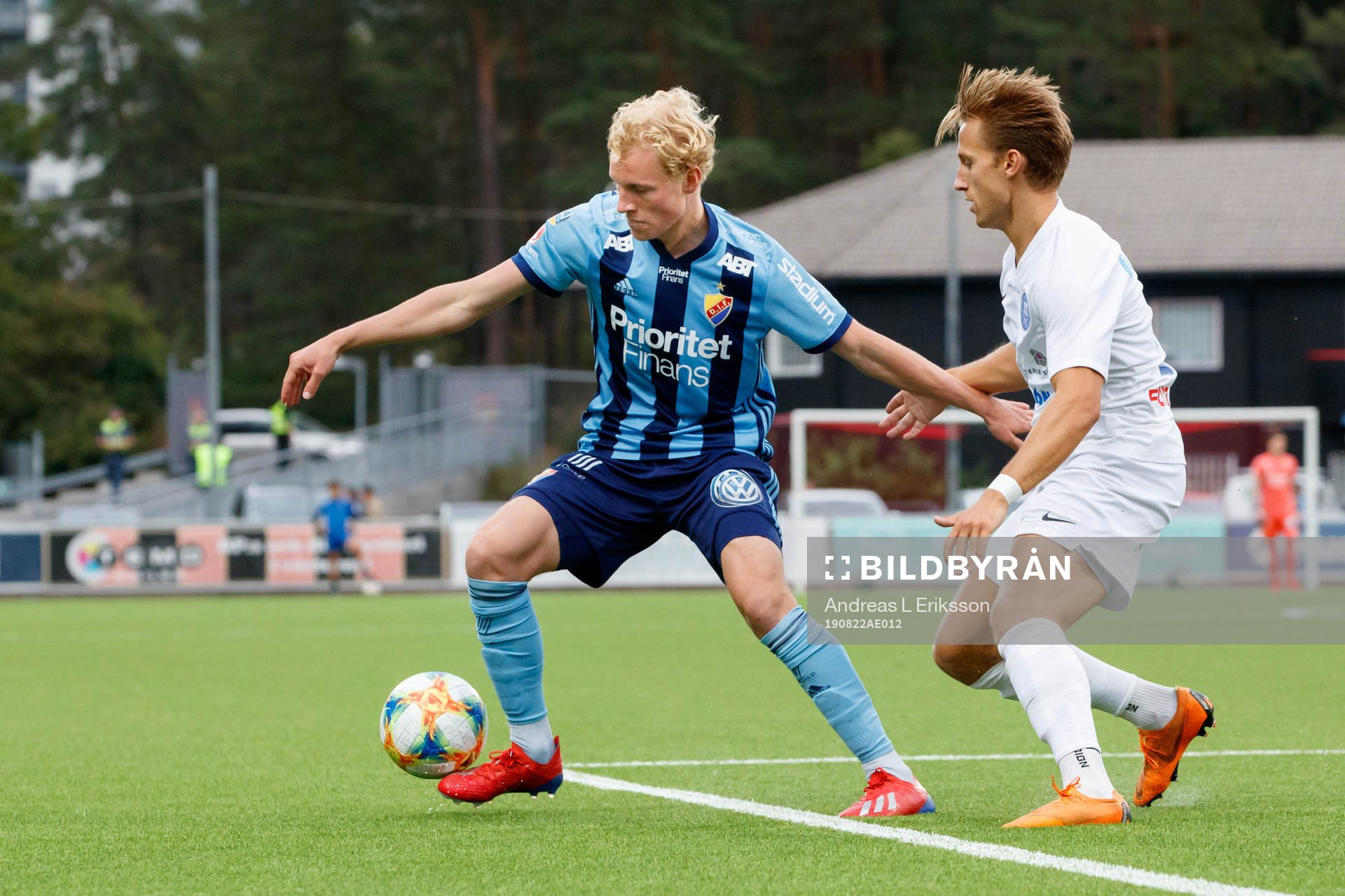 Djurgårdens Adam Bergmark Wiberg och Akropolis Daniel