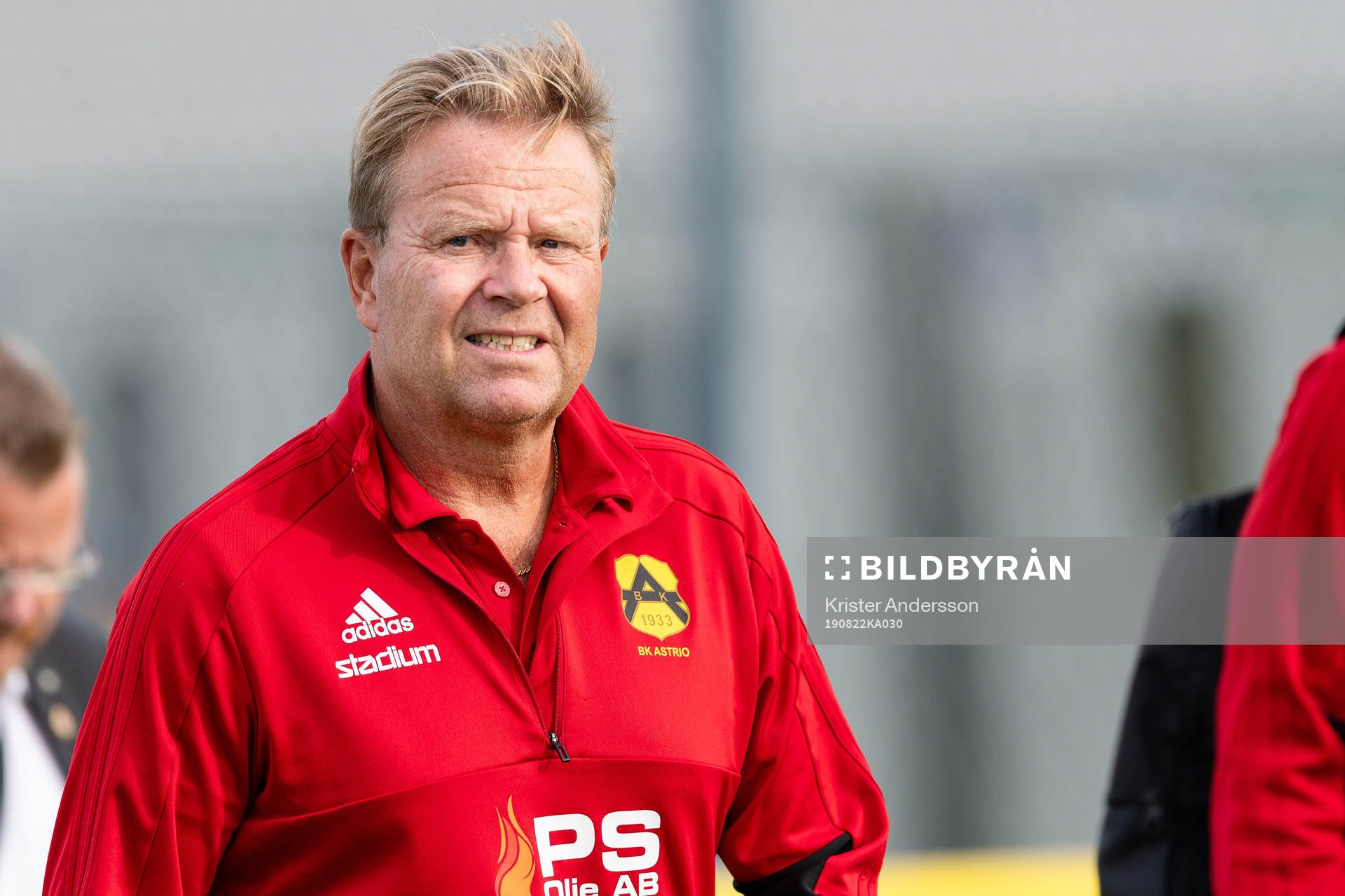 Astrios tränare Mats Jingblad under fotbollsmatchen i Svenska Cupen mellan Astrio och IFK Göteborg den 22 augusti 2019 i Halmstad.