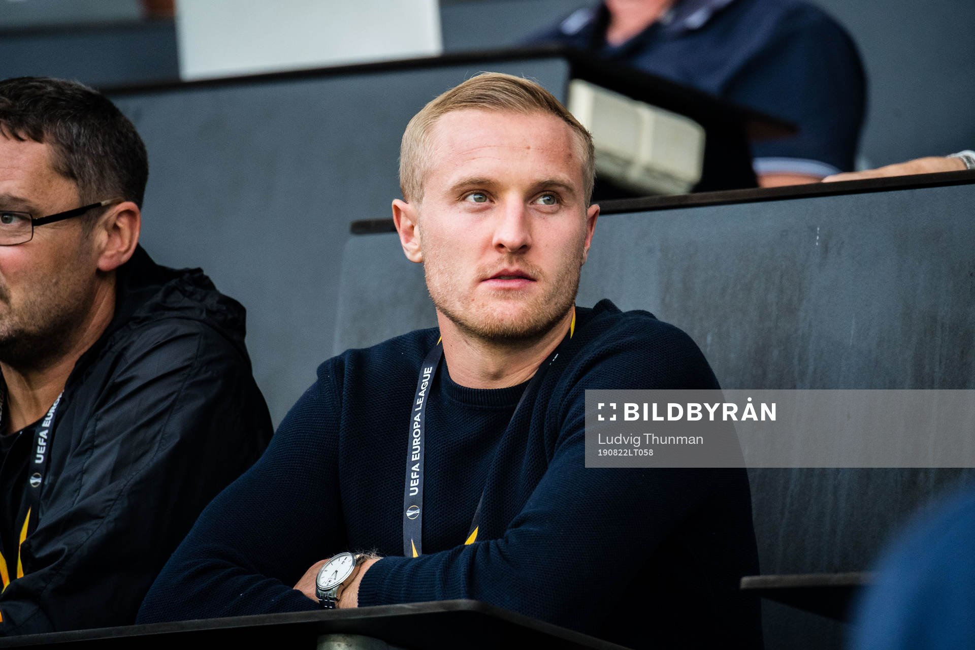 Franz Brorsson of Malmö FF in the stands