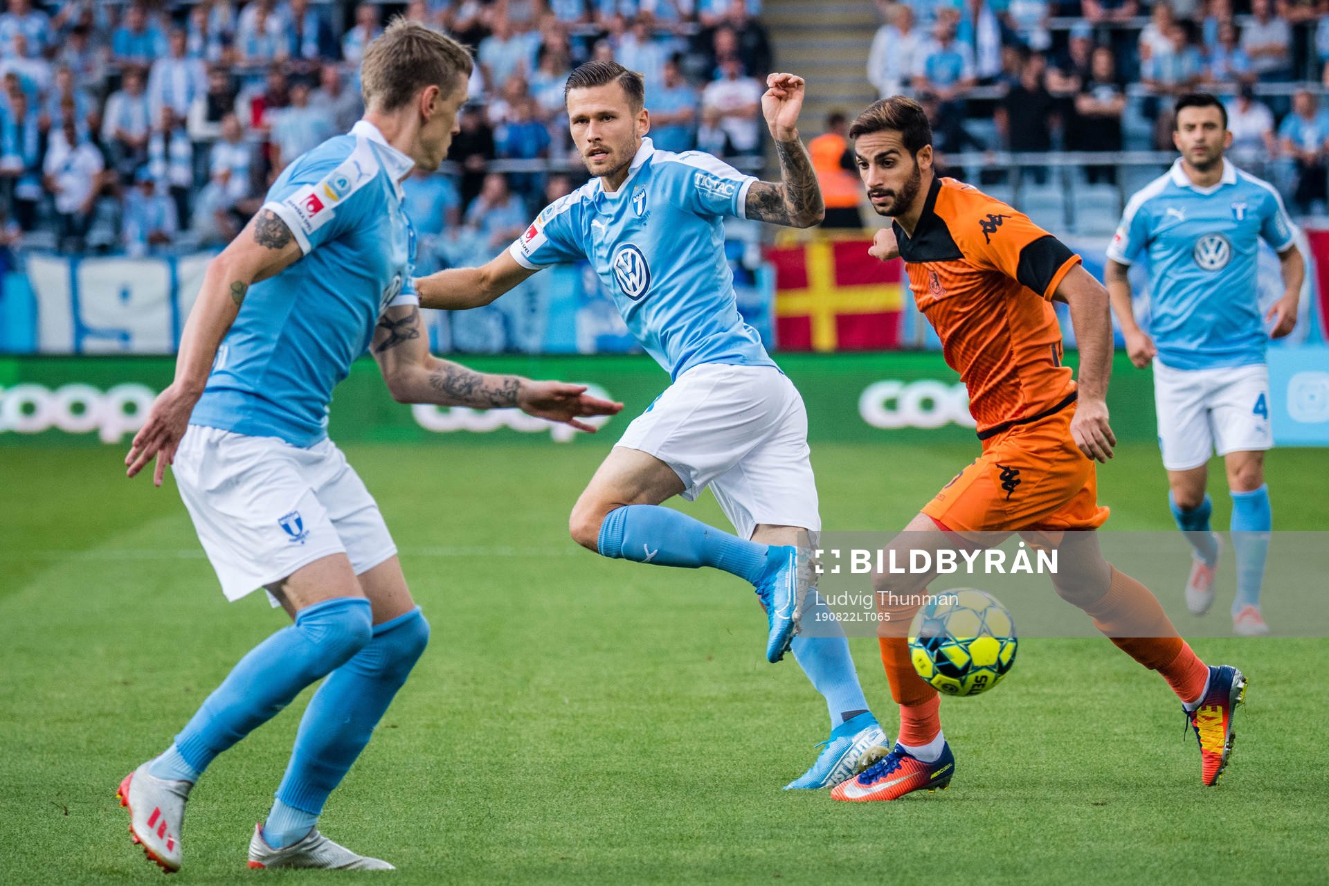 Sören Rieks and Arnor Traustason of Malmö FF and Avishay