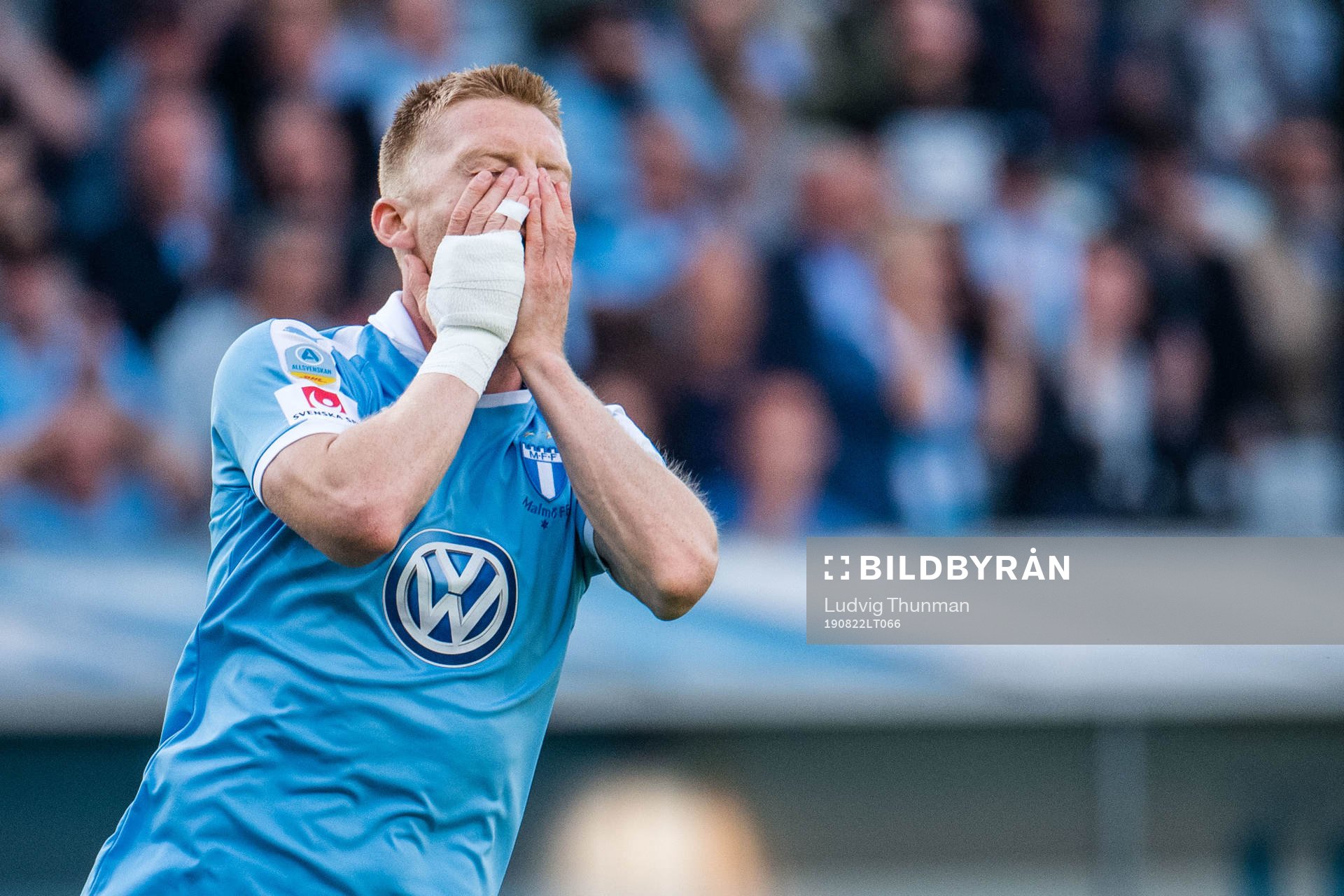 Anders Christiansen of Malmö FF looks dejected