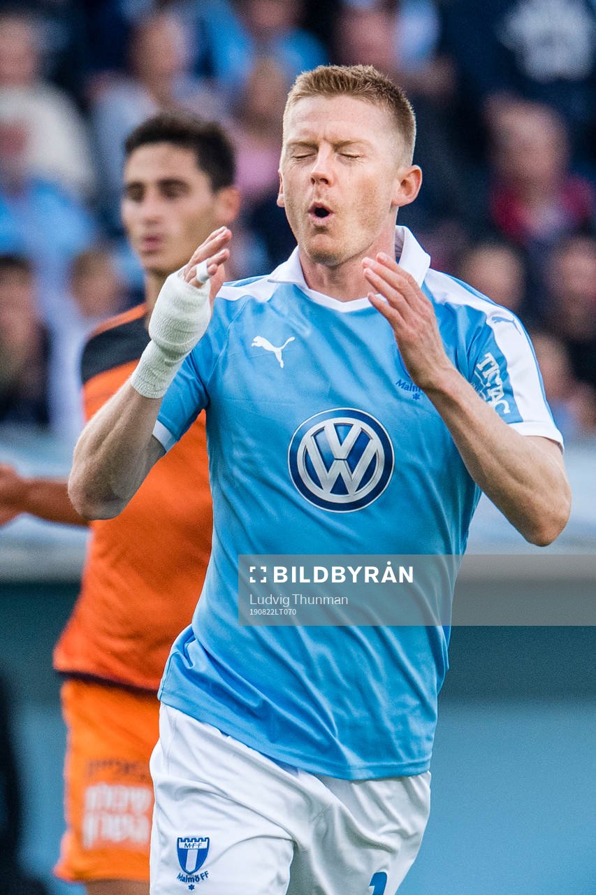 Anders Christiansen of Malmö FF  looks dejected