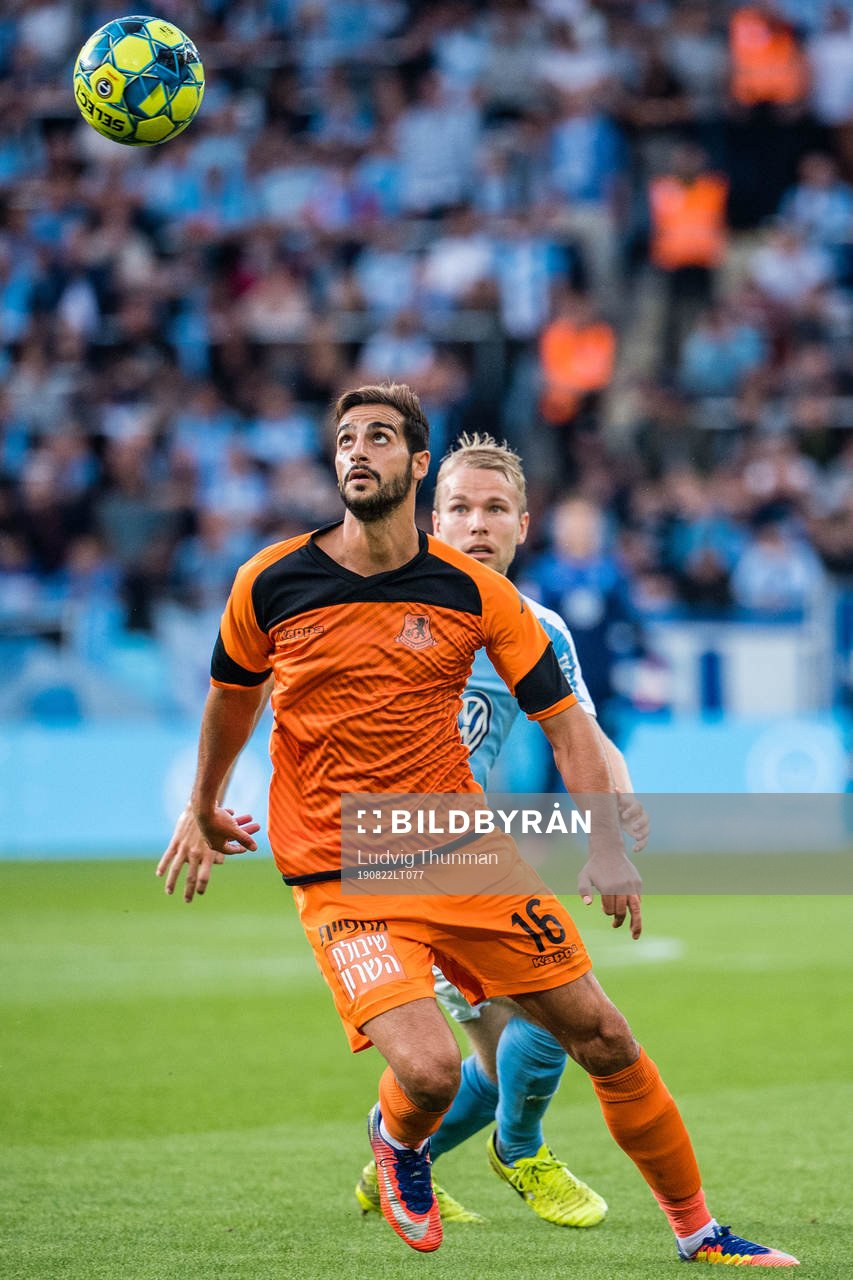 Avishay Cohen of Bnei Yehuda and Oscar Lewicki of Malmö FF