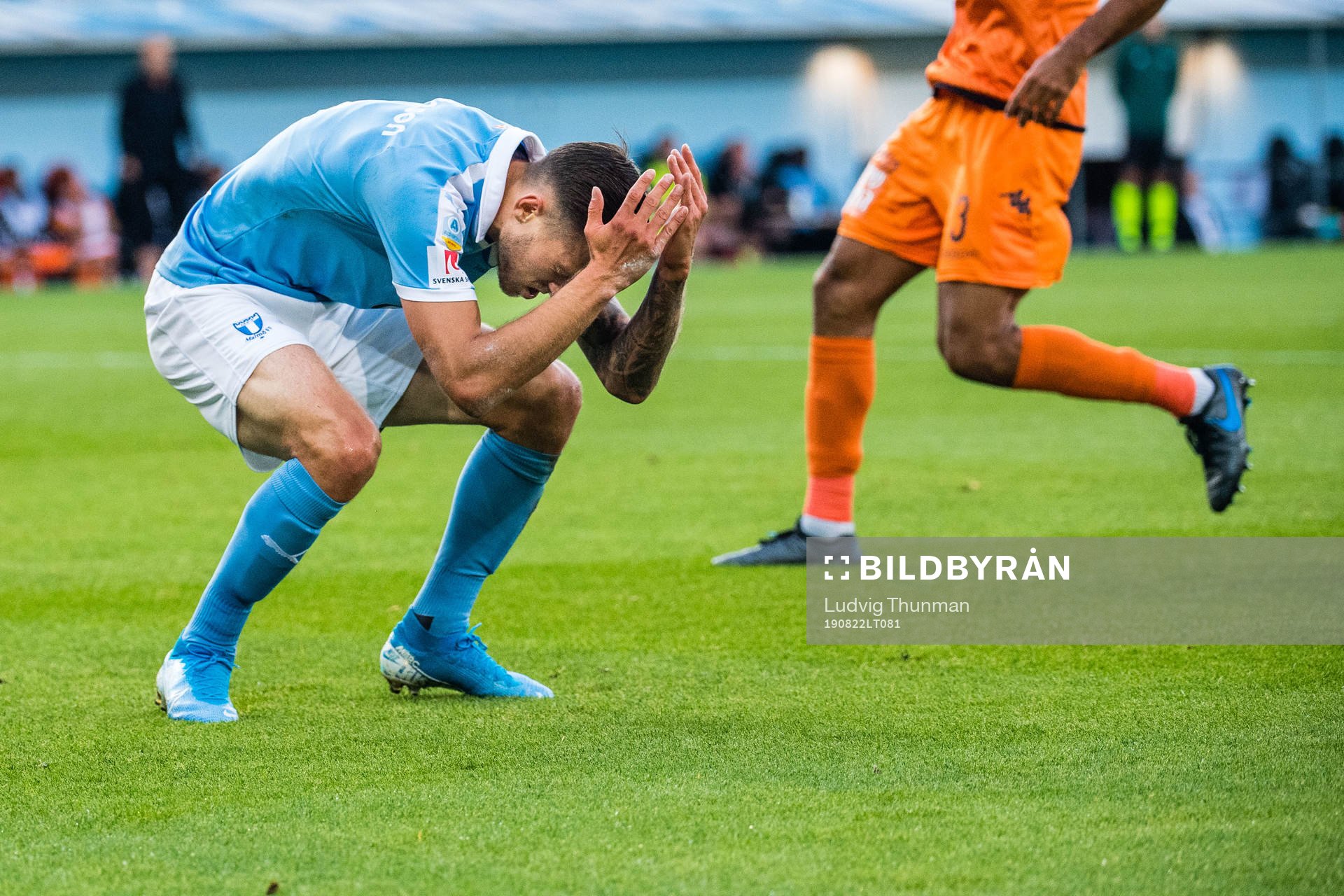 Arnor Traustason of Malmö FF looks dejected