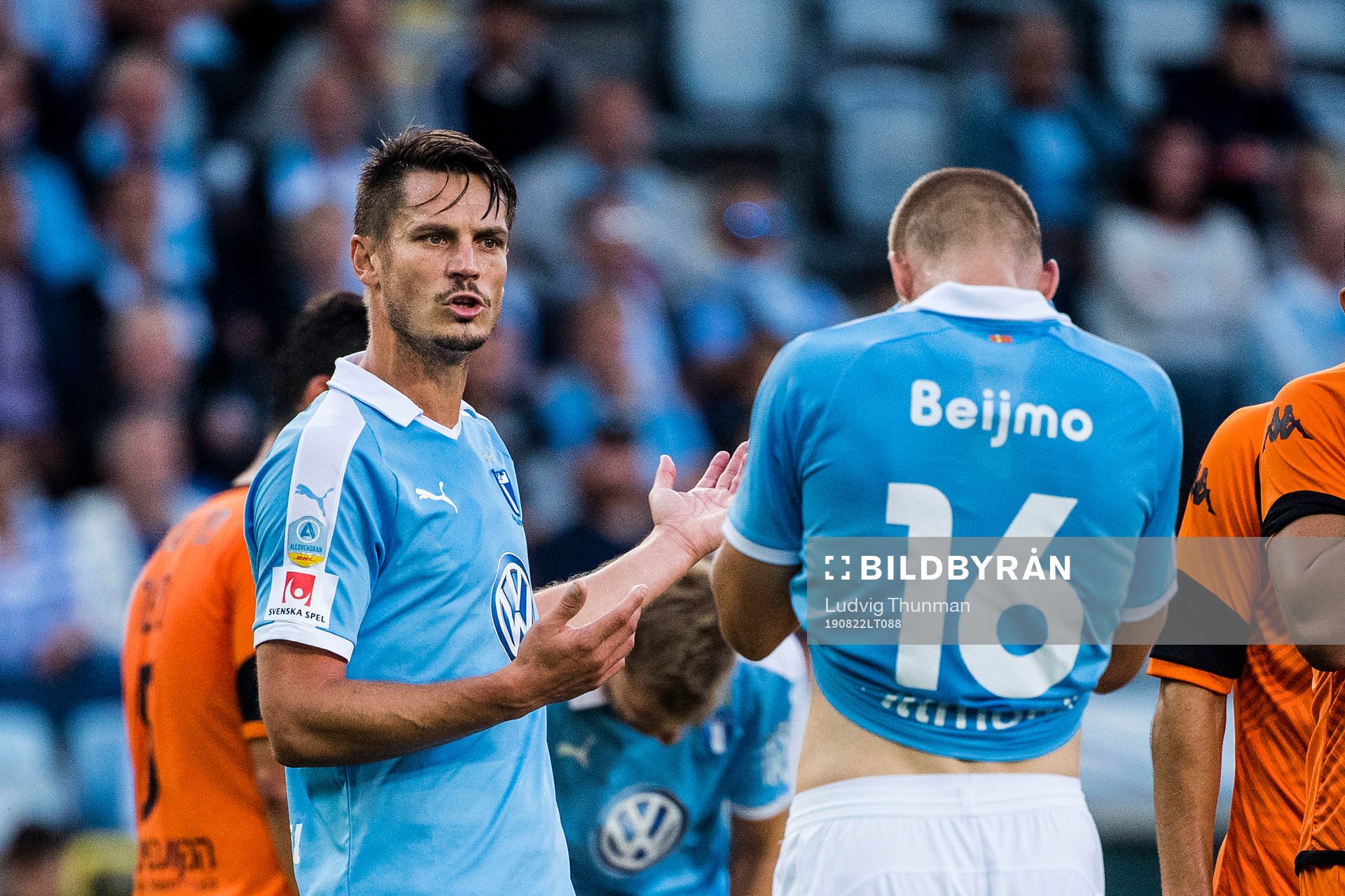 Markus Rosenberg and Felix Beijmo of Malmö FF