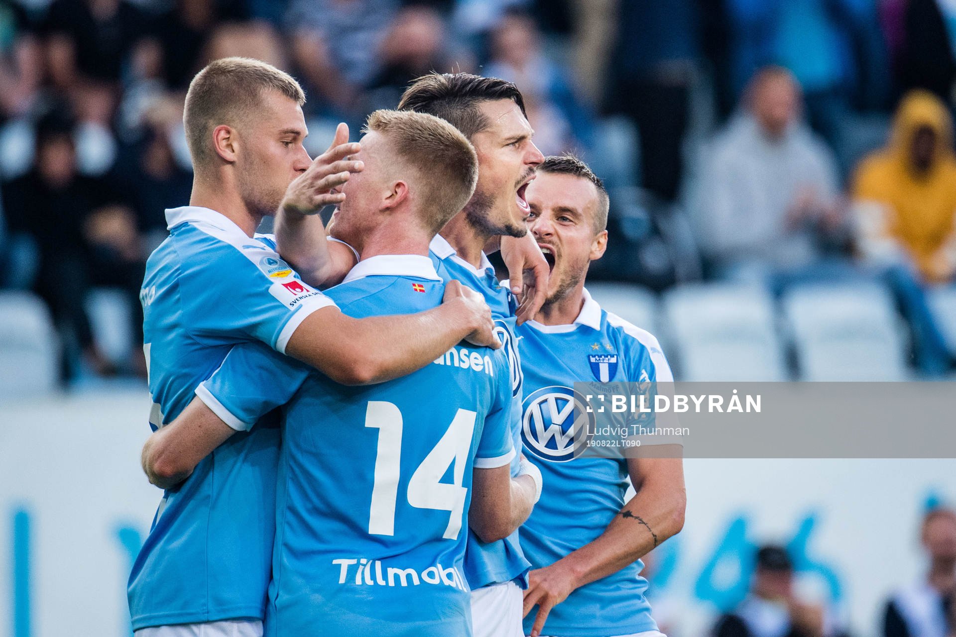 Markus Rosenberg and Eric Larsson of Malmö FF celebrates