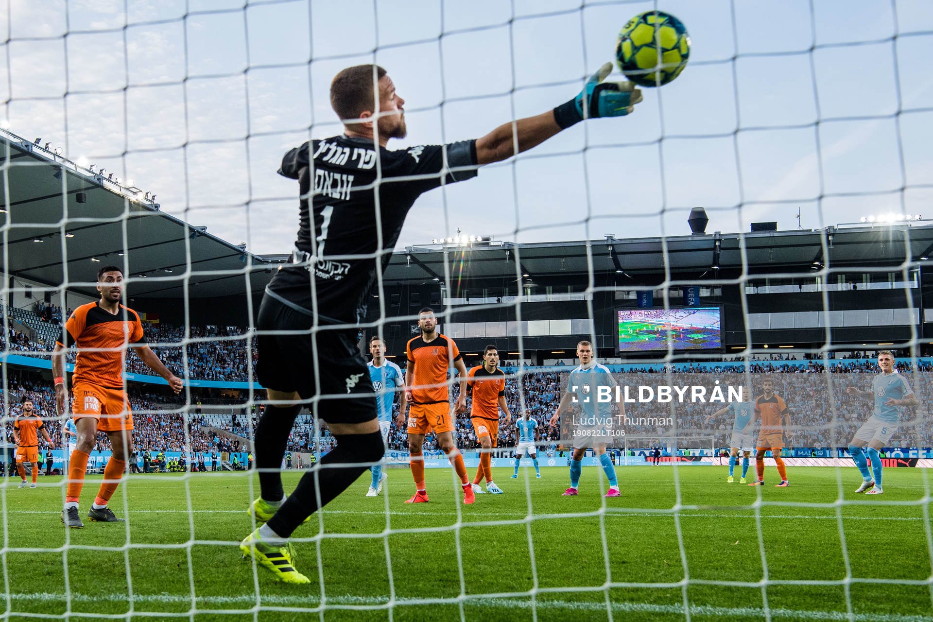 Goalkeeper Emilijus Zubas of Bnei Yehuda loses Rasmus