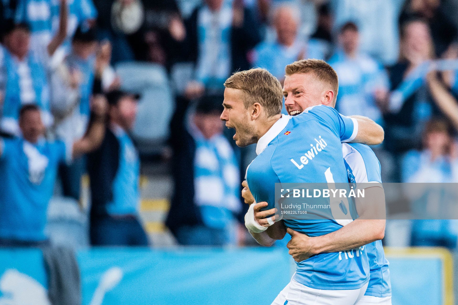 Anders Christiansen and Oscar Lewicki of Malmö FF