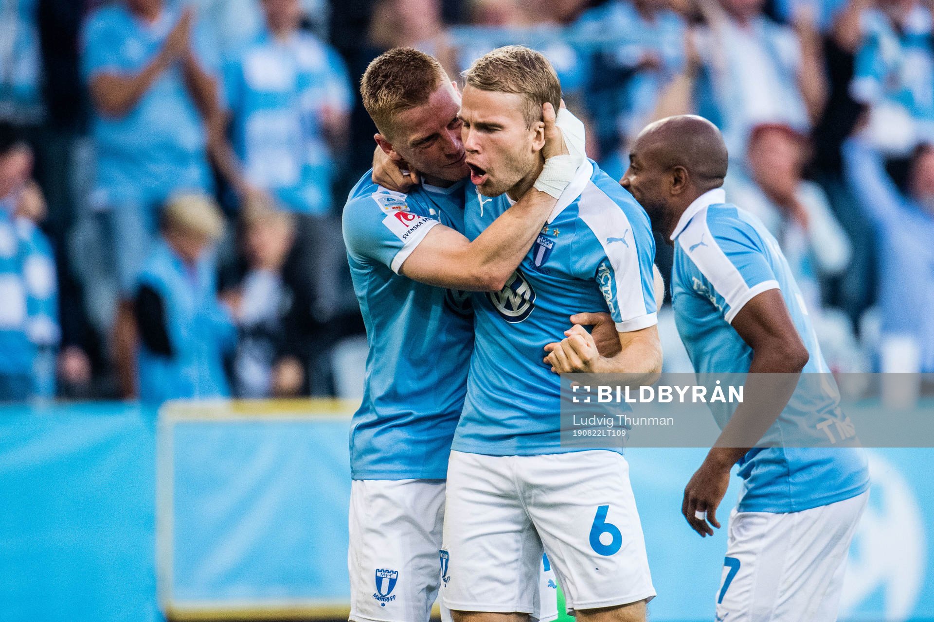 Anders Christiansen and Oscar Lewicki of Malmö FF