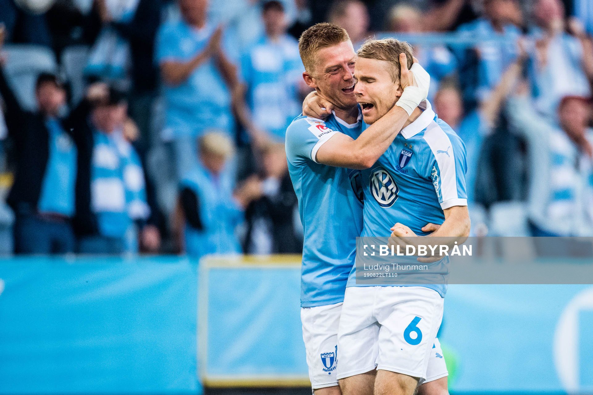 Anders Christiansen and Oscar Lewicki of Malmö FF