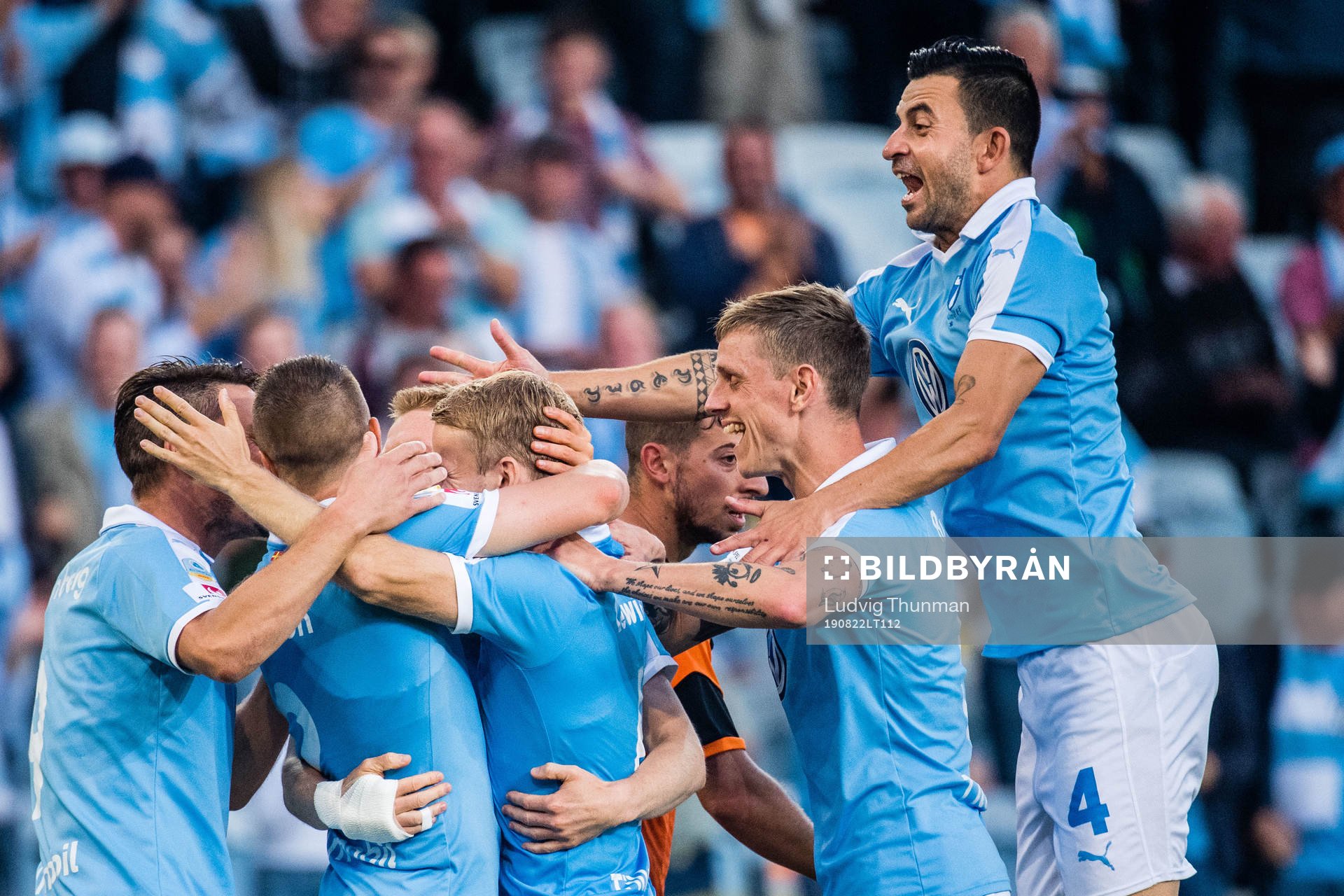 Behrang Safari of Malmö FF celebrates