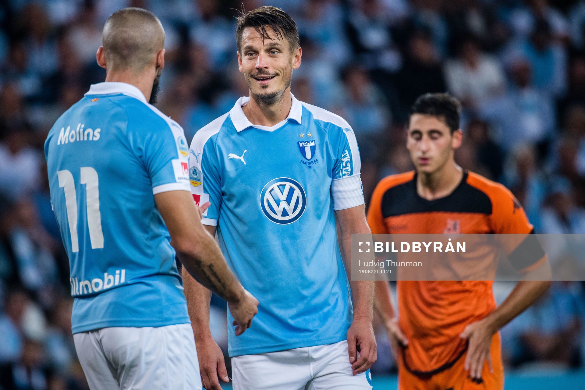 Guillermo Molins and Markus Rosenberg of Malmö FF