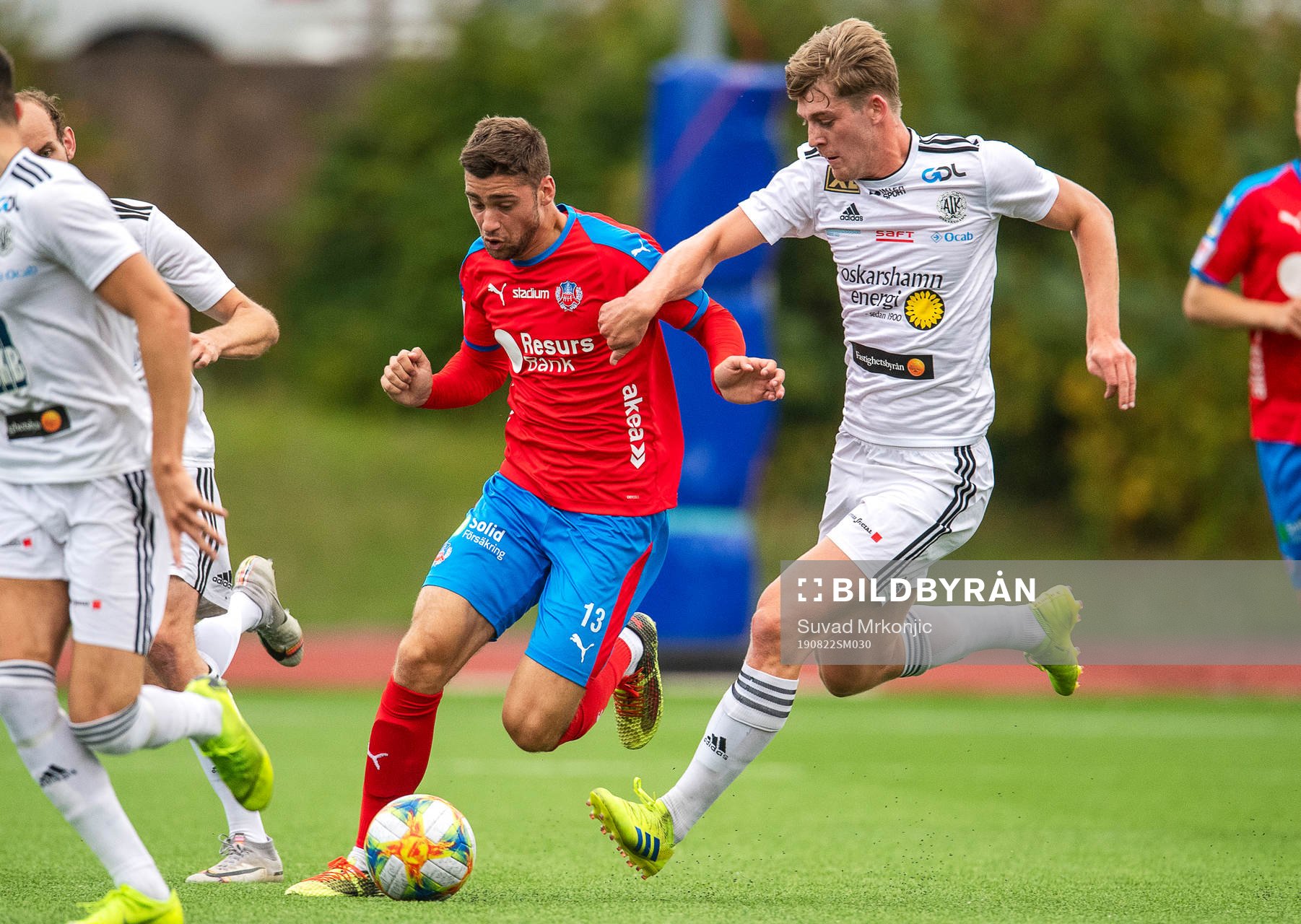 Oskarshamns Edvin Swalling och Helsingborgs Mattias Almeida
