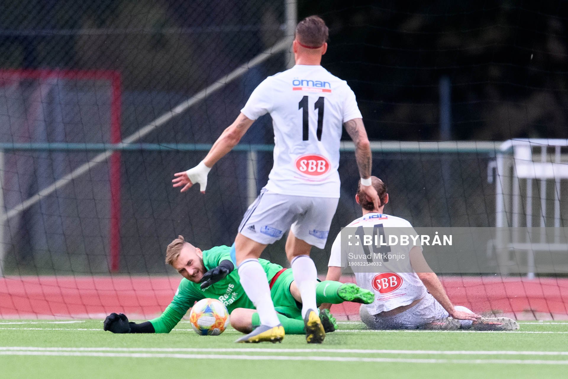 Helsingborgs målvakt Alexander Nilsson och Oskarshamns