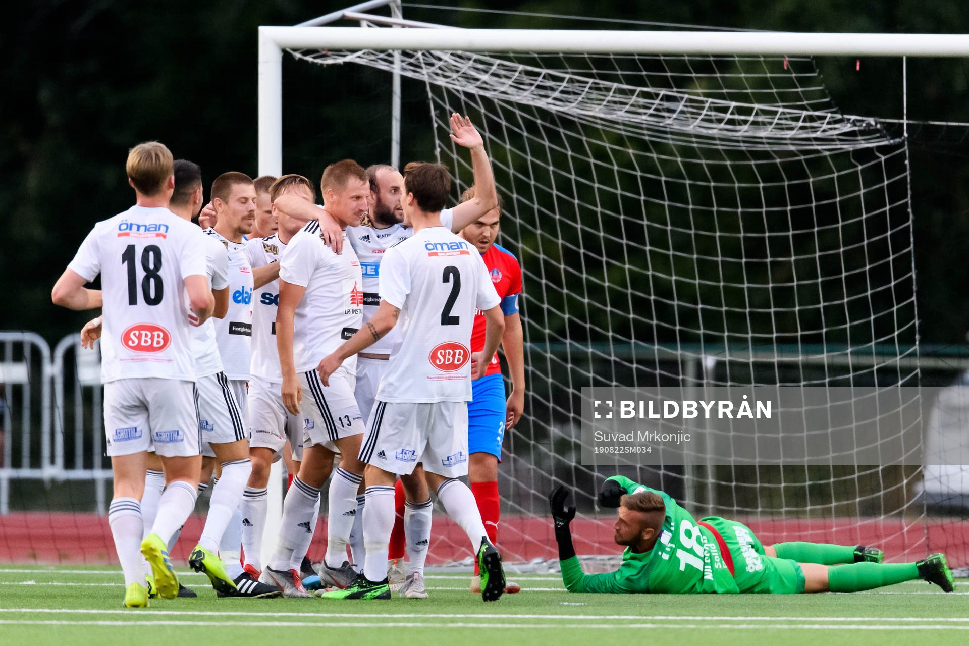 Oskarshamns spelare jublar