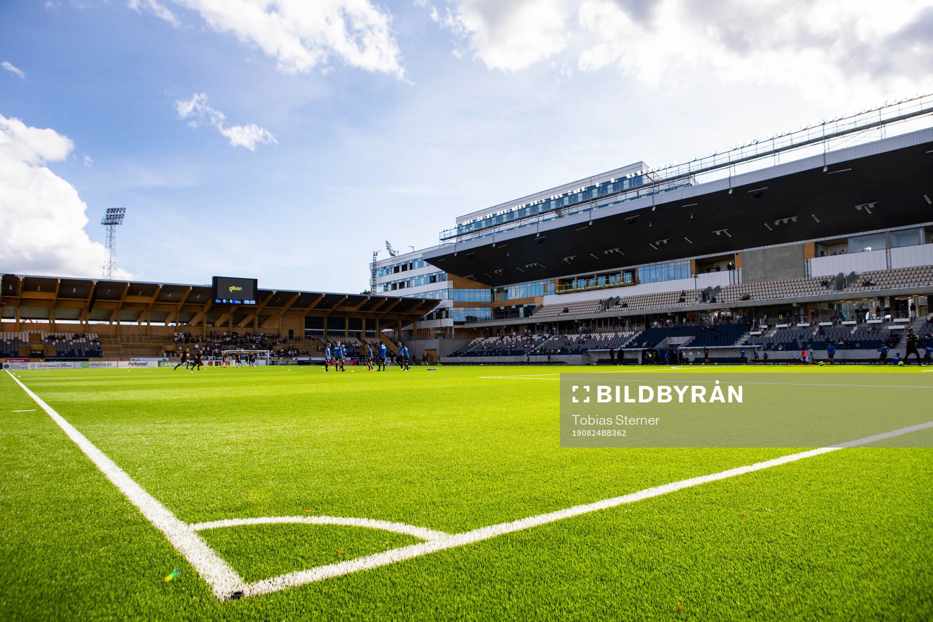 Generell vy över Studenternas innan fotbollsmatchen i