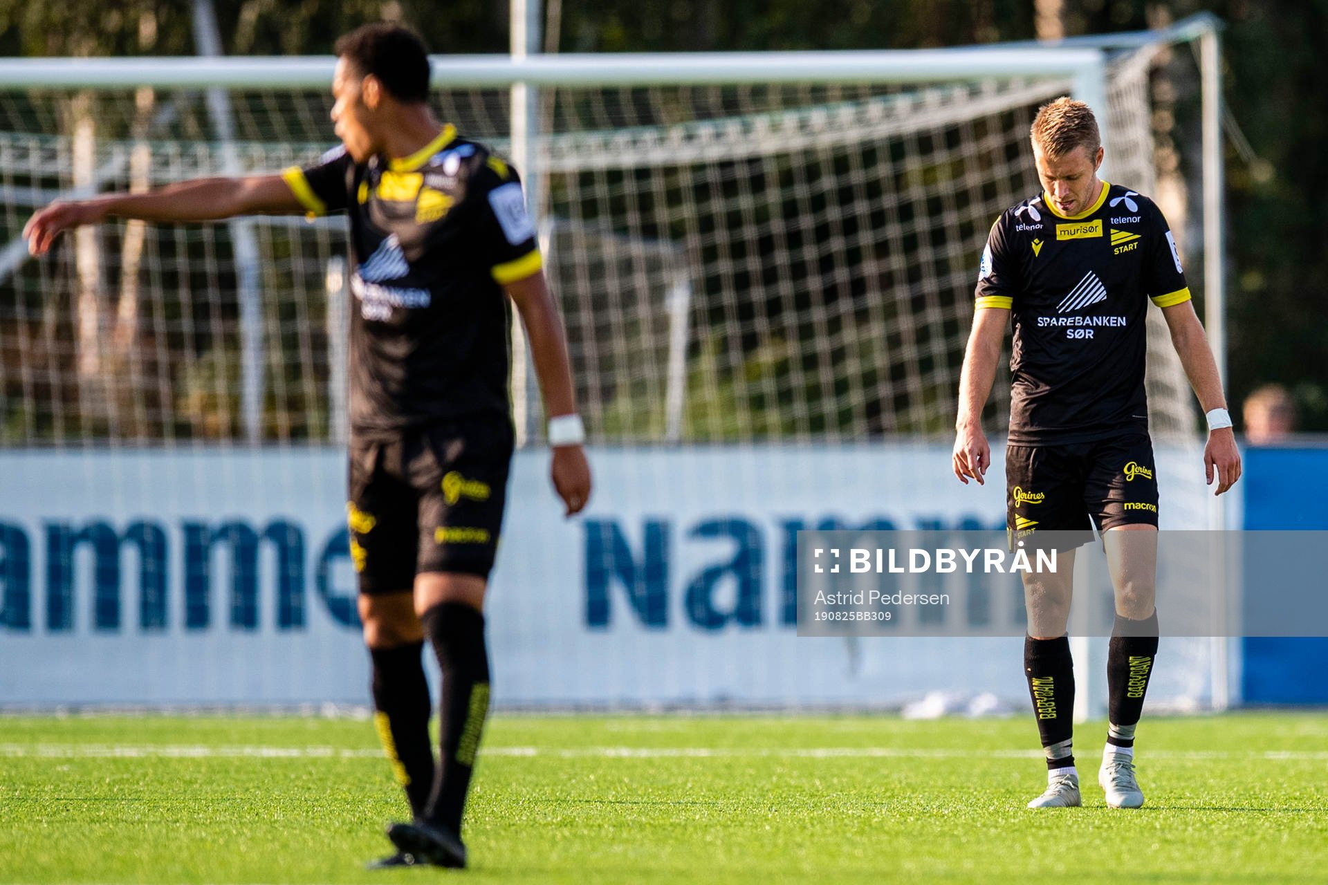 Henrik Robstad of Start looks dejected