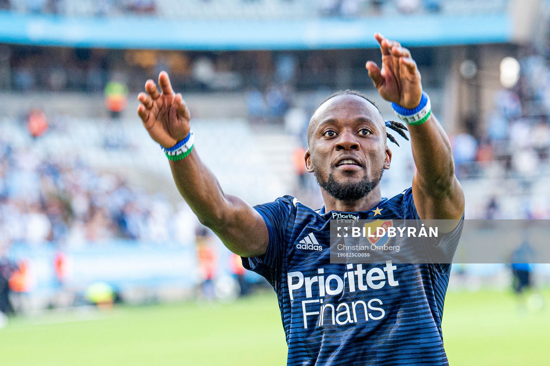 Djurgårdens Mohamed Buya Turay jublar