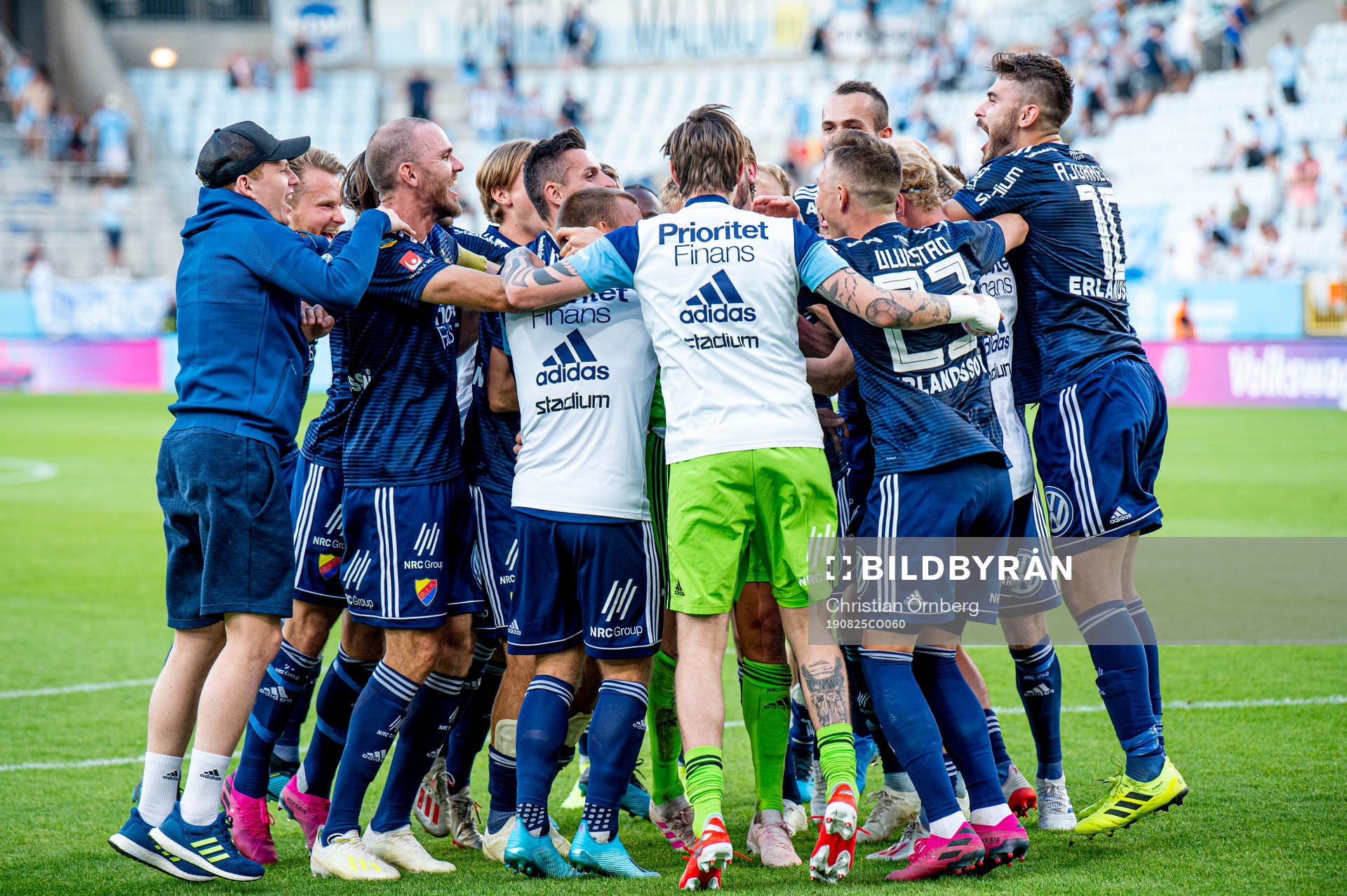 Djurgårdens spelare jublar