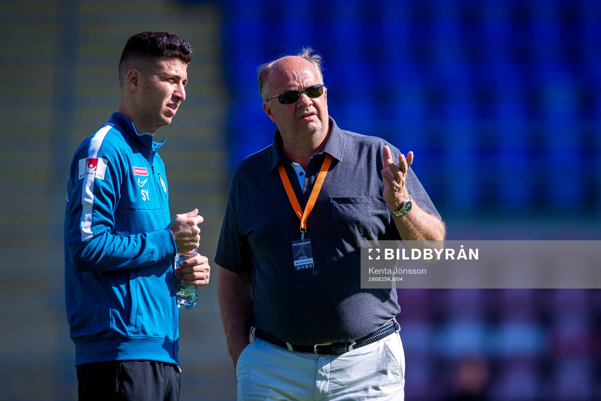 AFC Eskilstunas ordförande Alex Ryssholm inför fotbollsmatchen i Allsvenskan mellan AFC Eskilstuna och Häcken den 25 augusti 2019 i Eskilstuna.