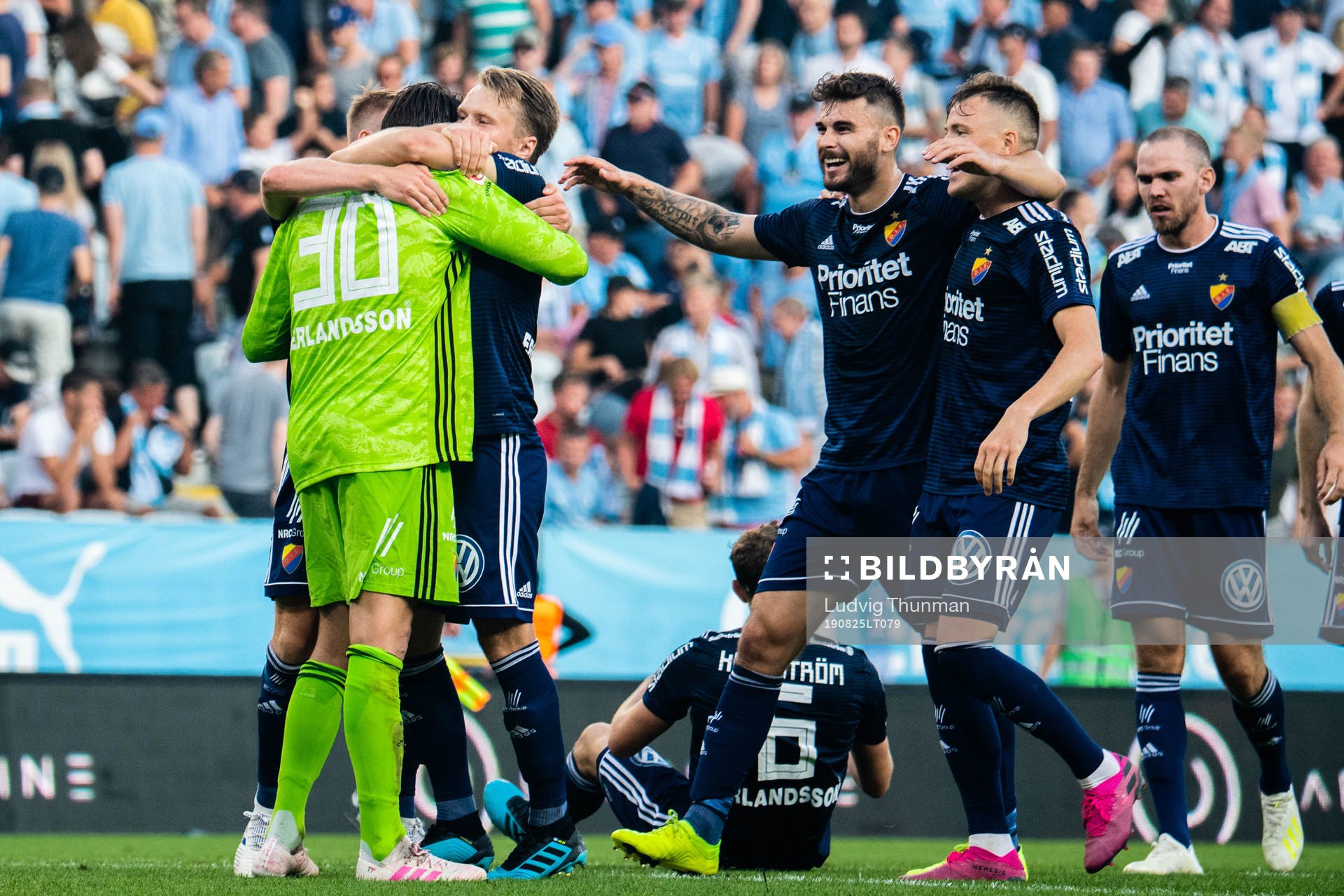 Djurgårdens spelare jublar