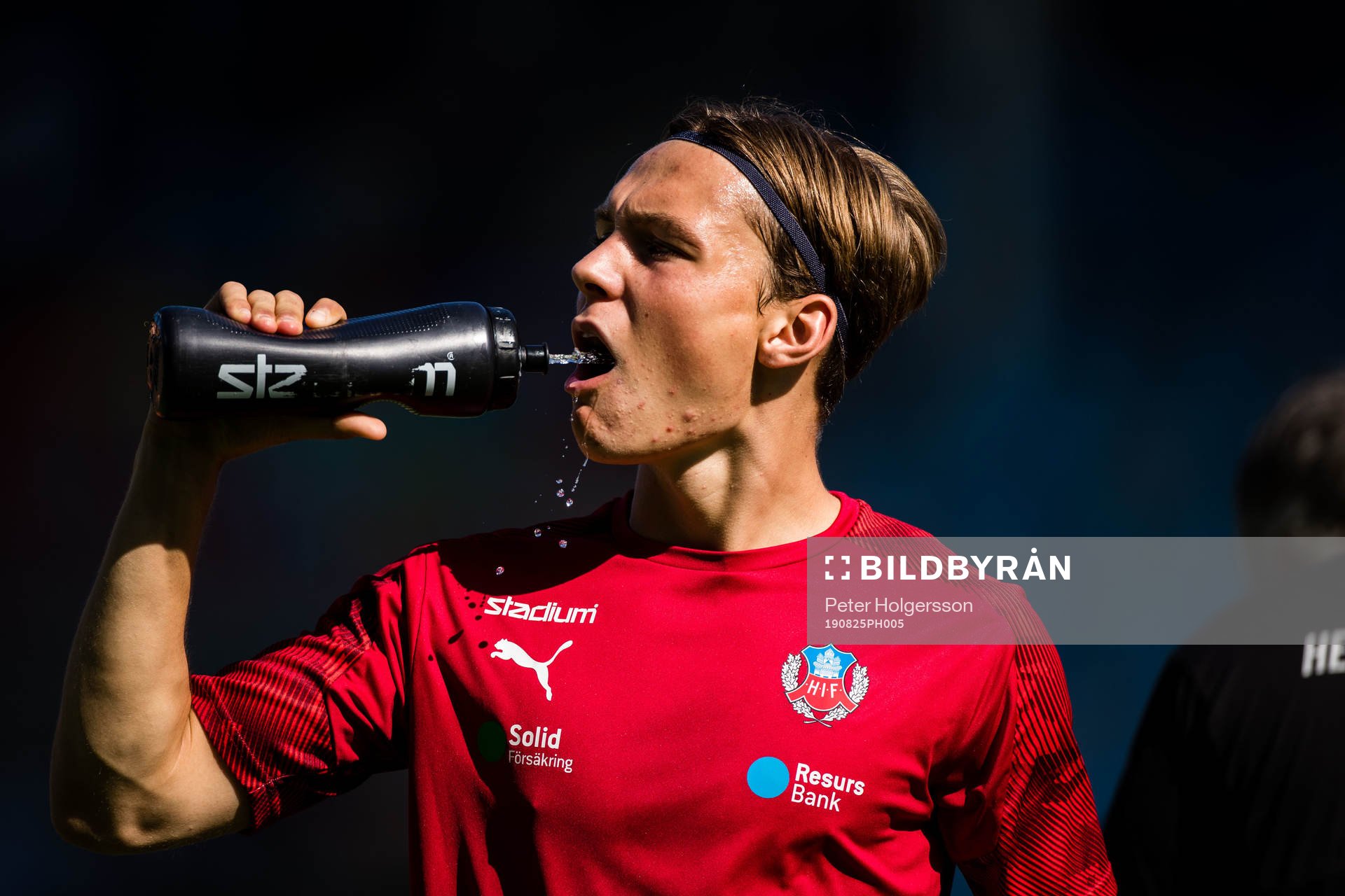 Helsingborgs Filip Sjöberg inför fotbollsmatchen i Allsvenskan mellan IFK Norrköping och Helsingborg den 25 augusti 2019 i Norrköping.