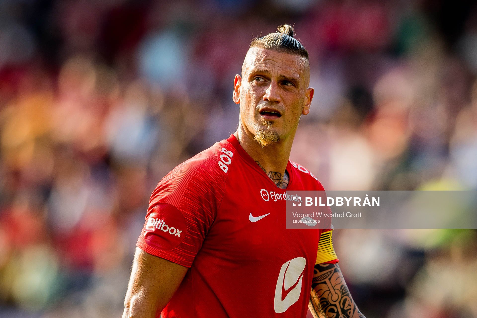 Vito Wormgoor of Brann looks dejected scoring an own goal