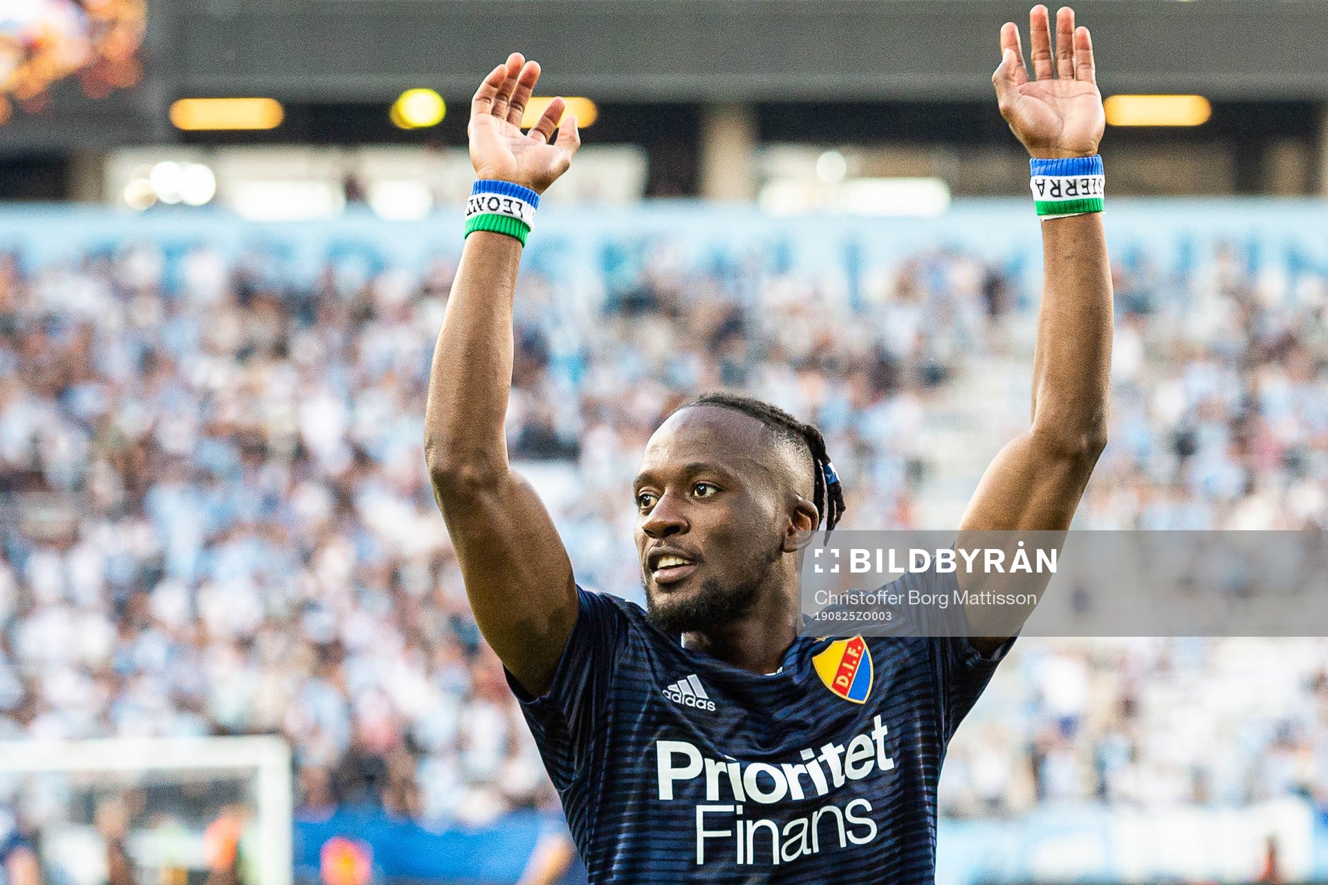 Djurgårdens Mohamed Buya Turay jublar