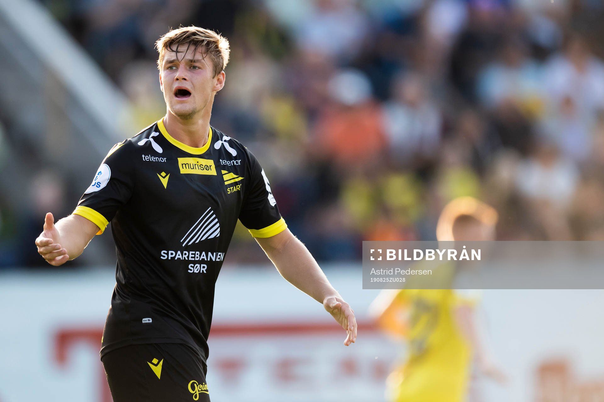 Mathias Idsøe Bringaker of Start reacts