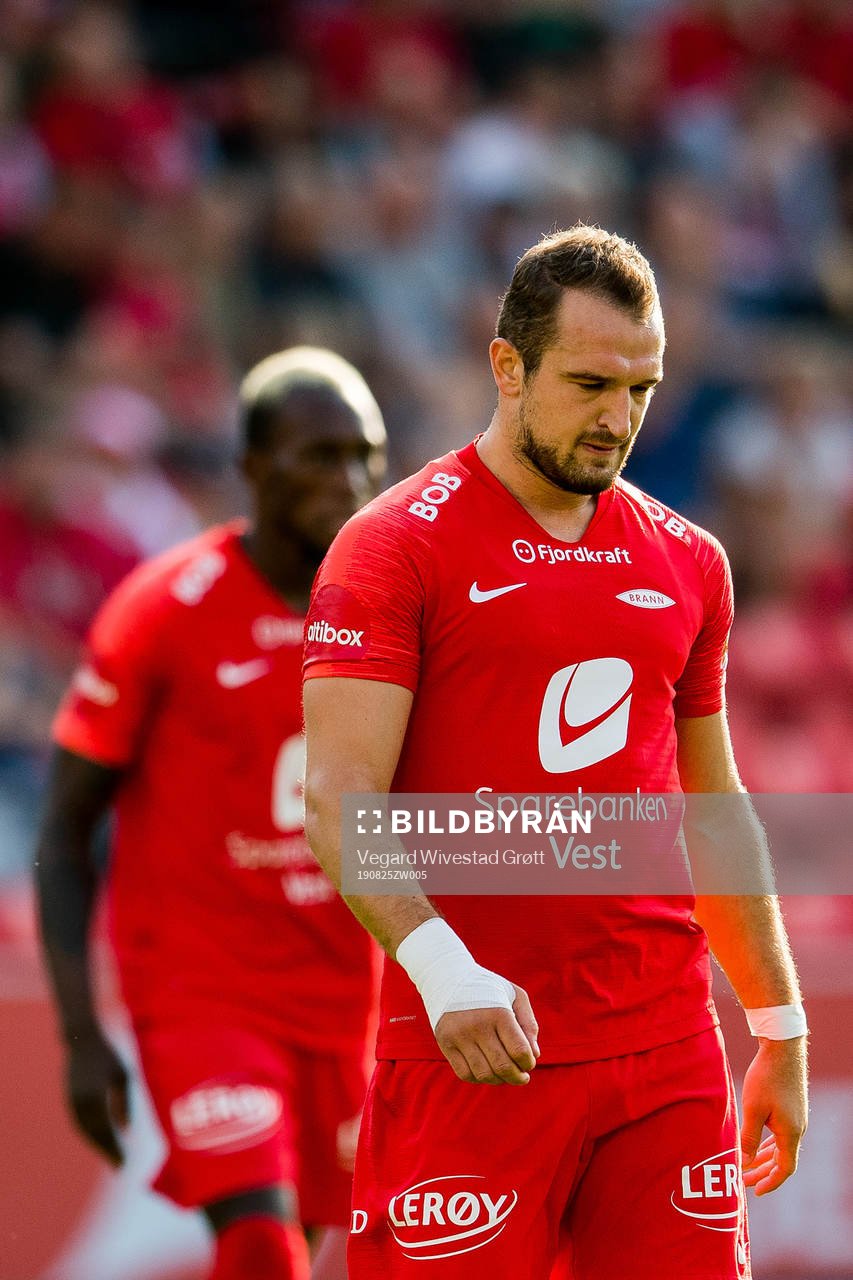 Veton Berisha of Brann looks dejected