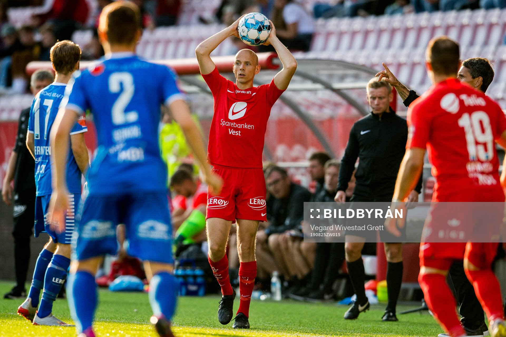 Ruben Kristiansen of Brann during the Eliteserien football match between Brann and Tromsø on August 25, 2019 in Bergen.