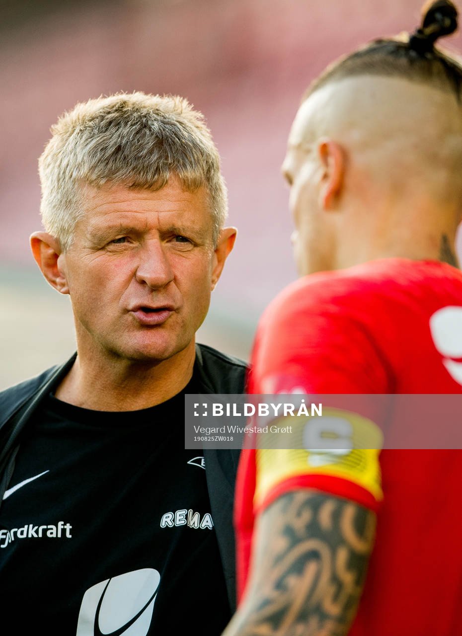 Lars Arne Nilsen, head coach of Brann, and Vito Wormgoor