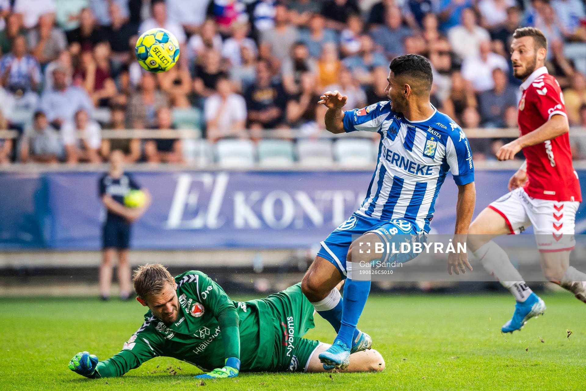 Kalmars målvakt Lucas Hägg-Johansson och IFK Göteborgs