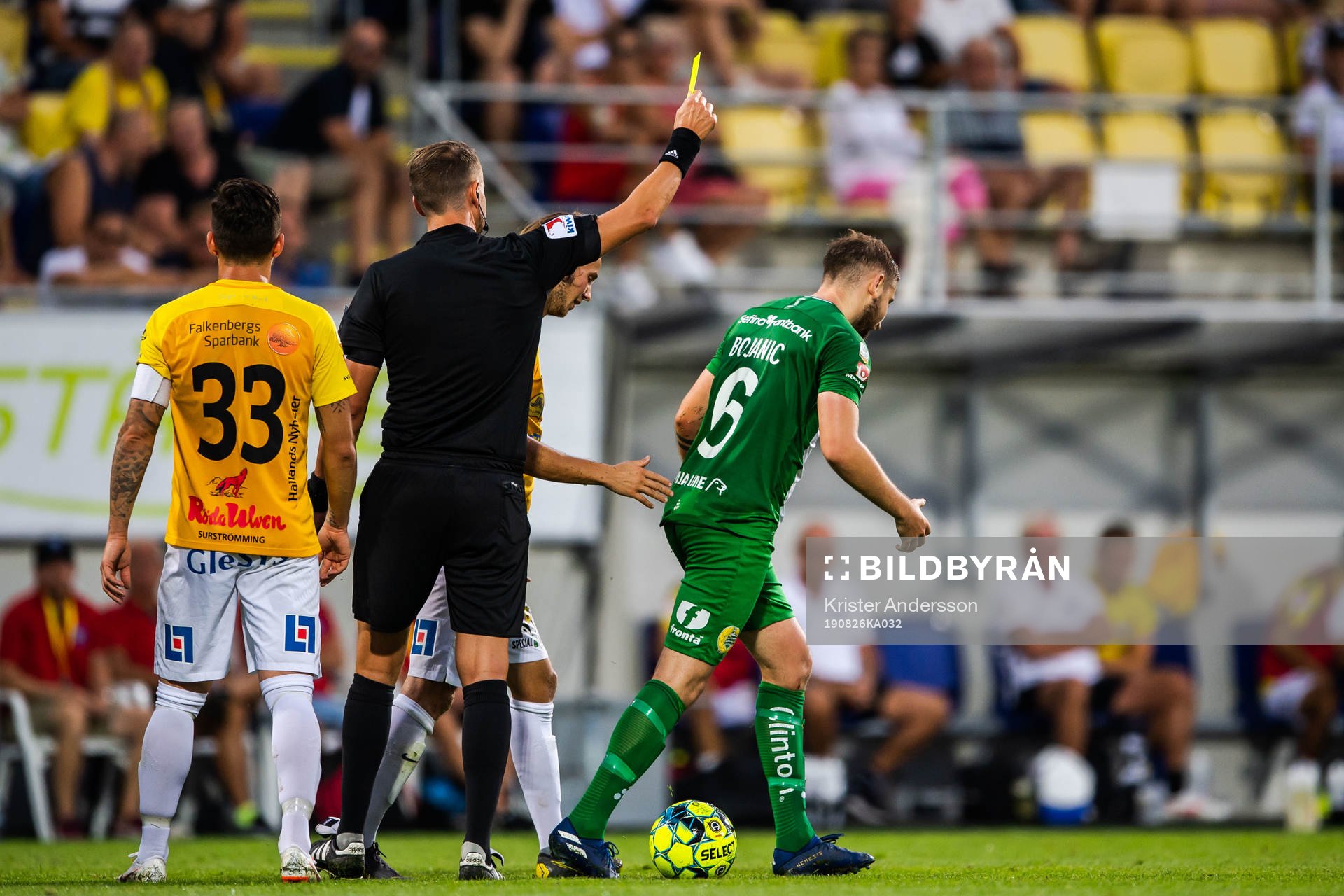 Hammarbys Darijan Bojanic tilldelas en varning