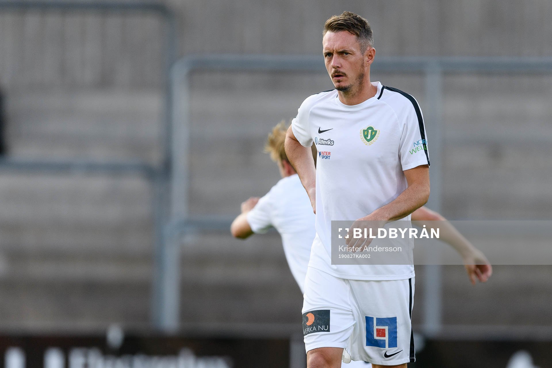 Jönköpings Daryl Smylie före fotbollsmatchen i