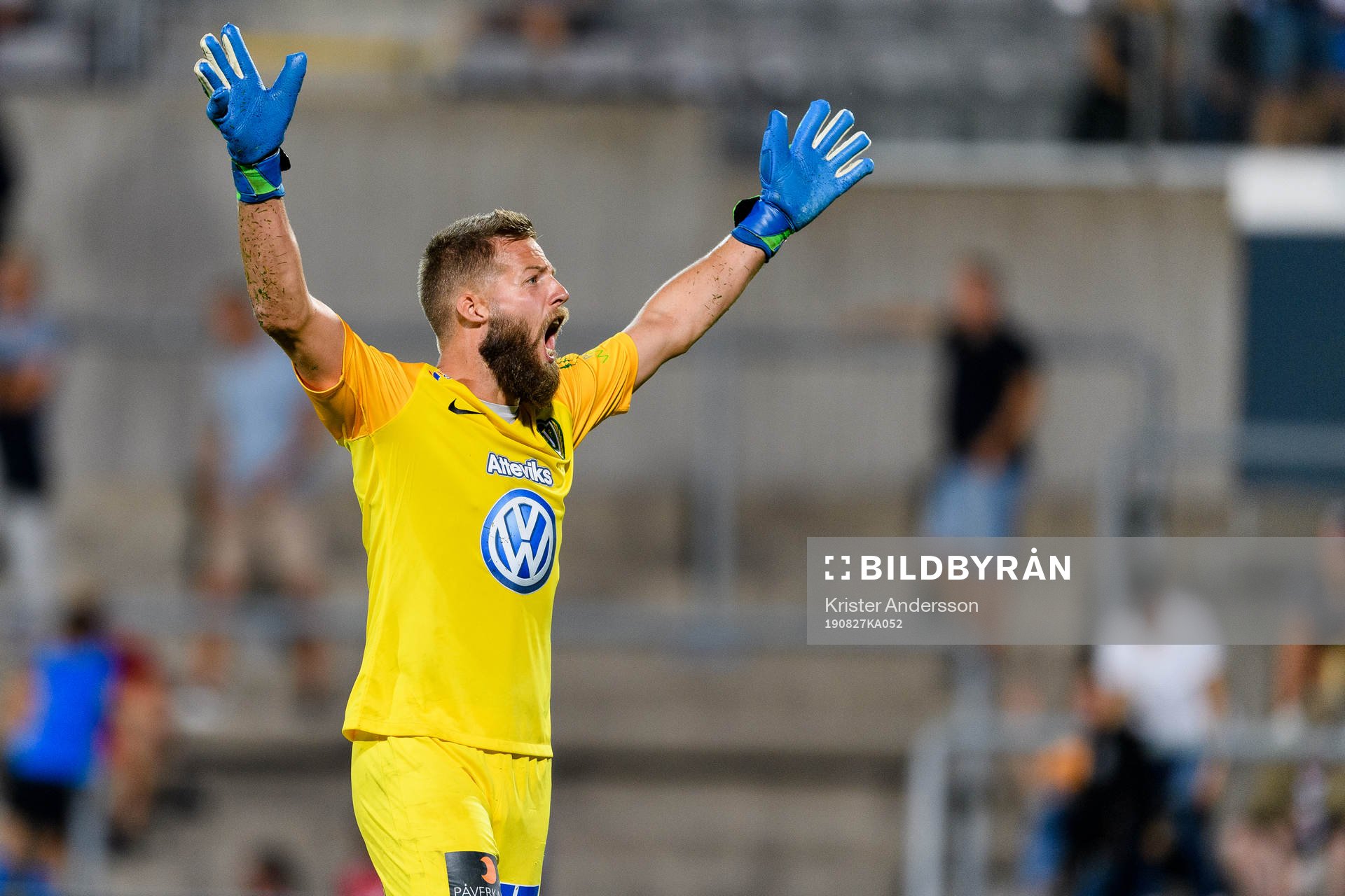 Jönköpings målvakt Frank Pettersson jublar