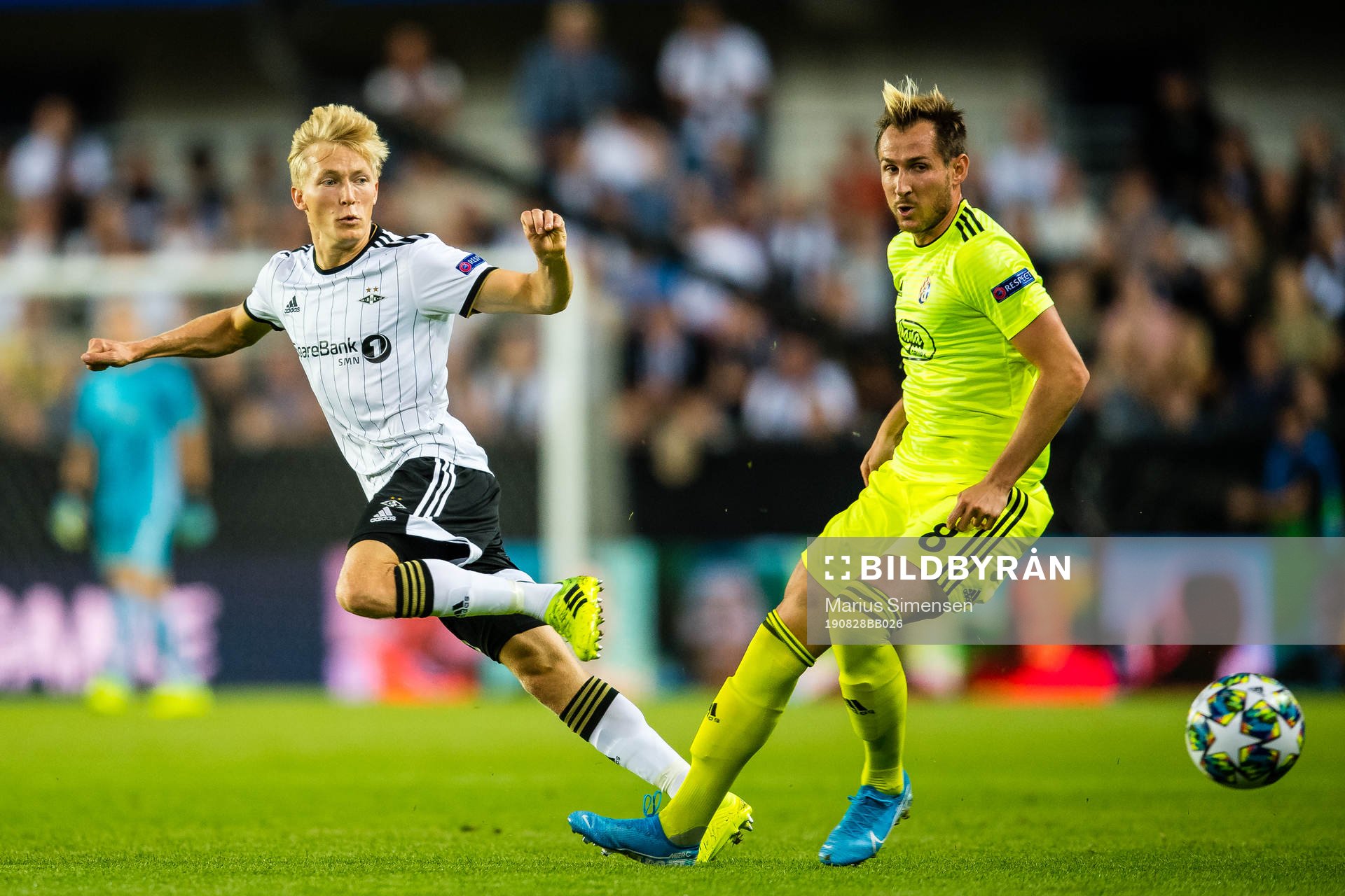 Birger Solberg Meling of Rosenborg and Izet Hajrovic of