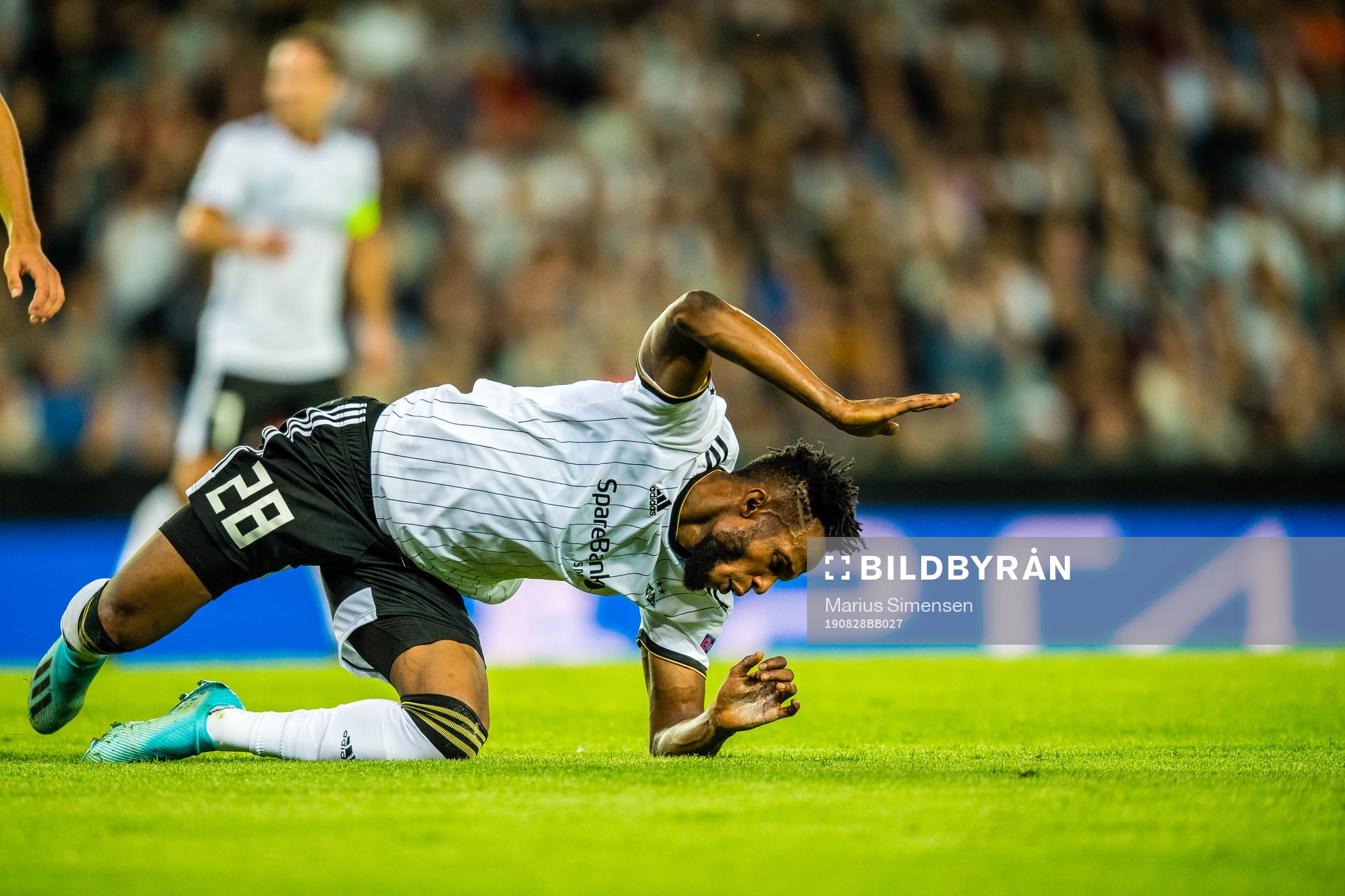 Samuel Adeniyi Adegbenro of Rosenborg reacts
