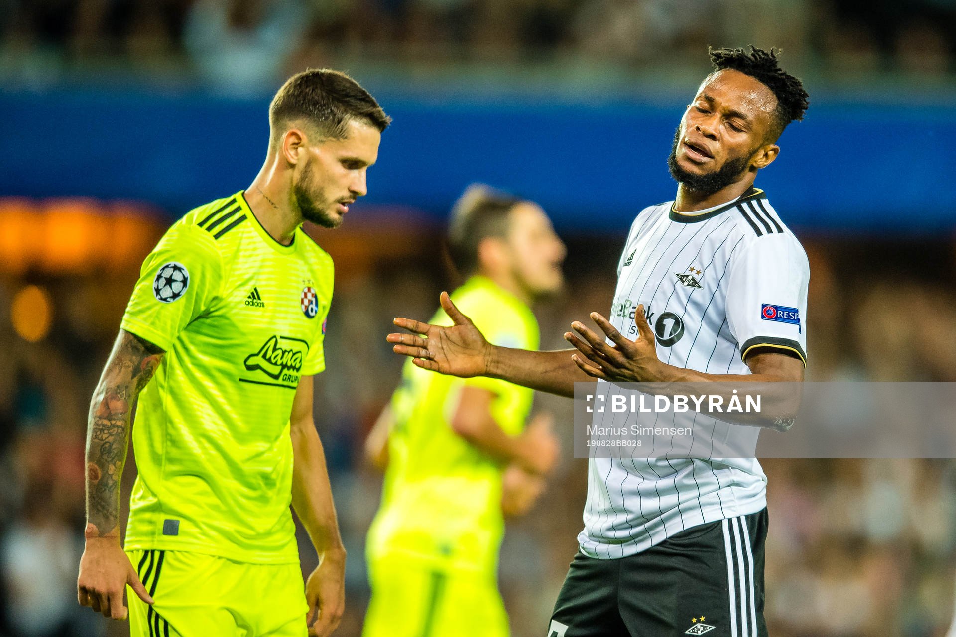 Samuel Adeniyi Adegbenro of Rosenborg reacts