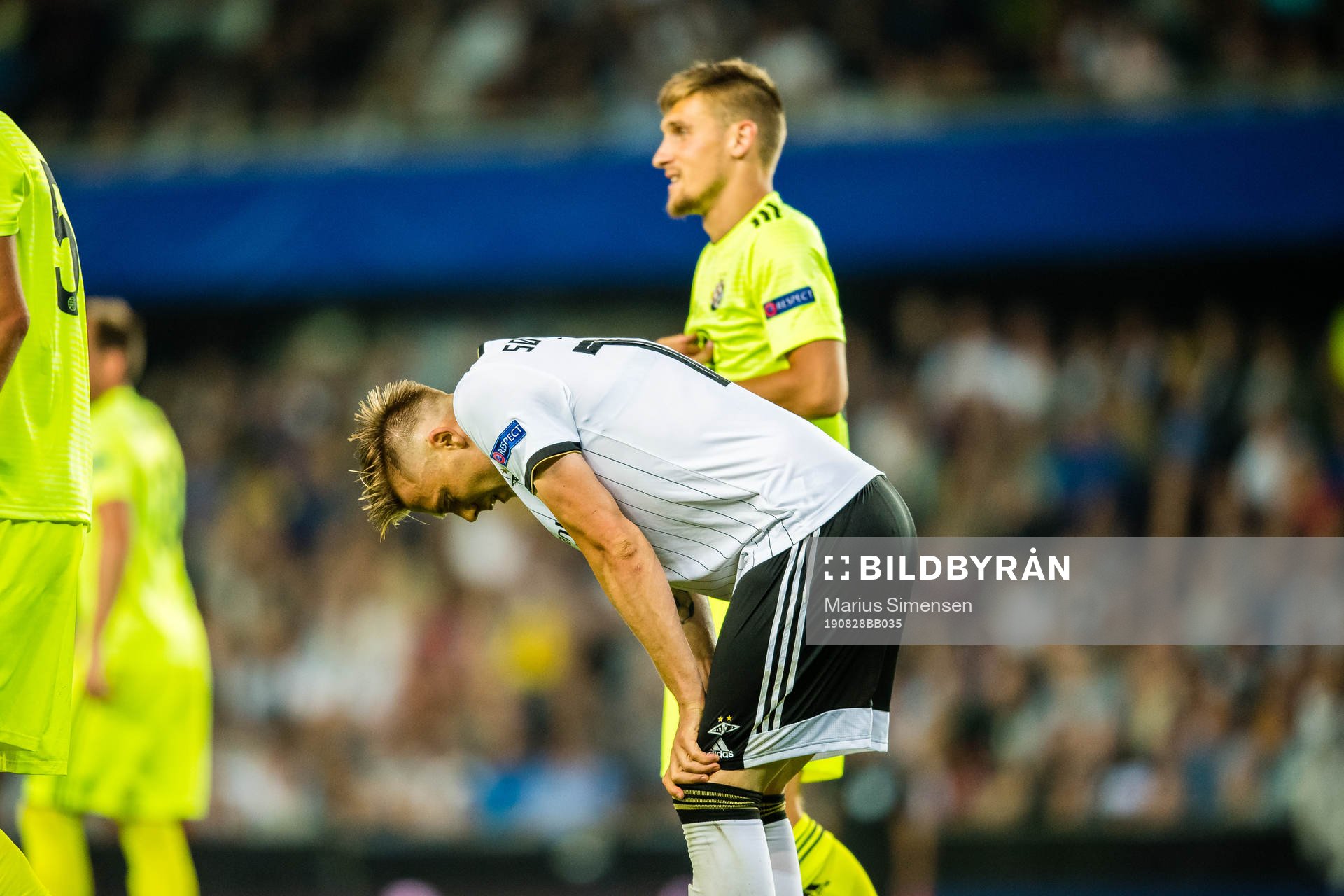 Alexander Toft Søderlund of Rosenborg looks dejected
