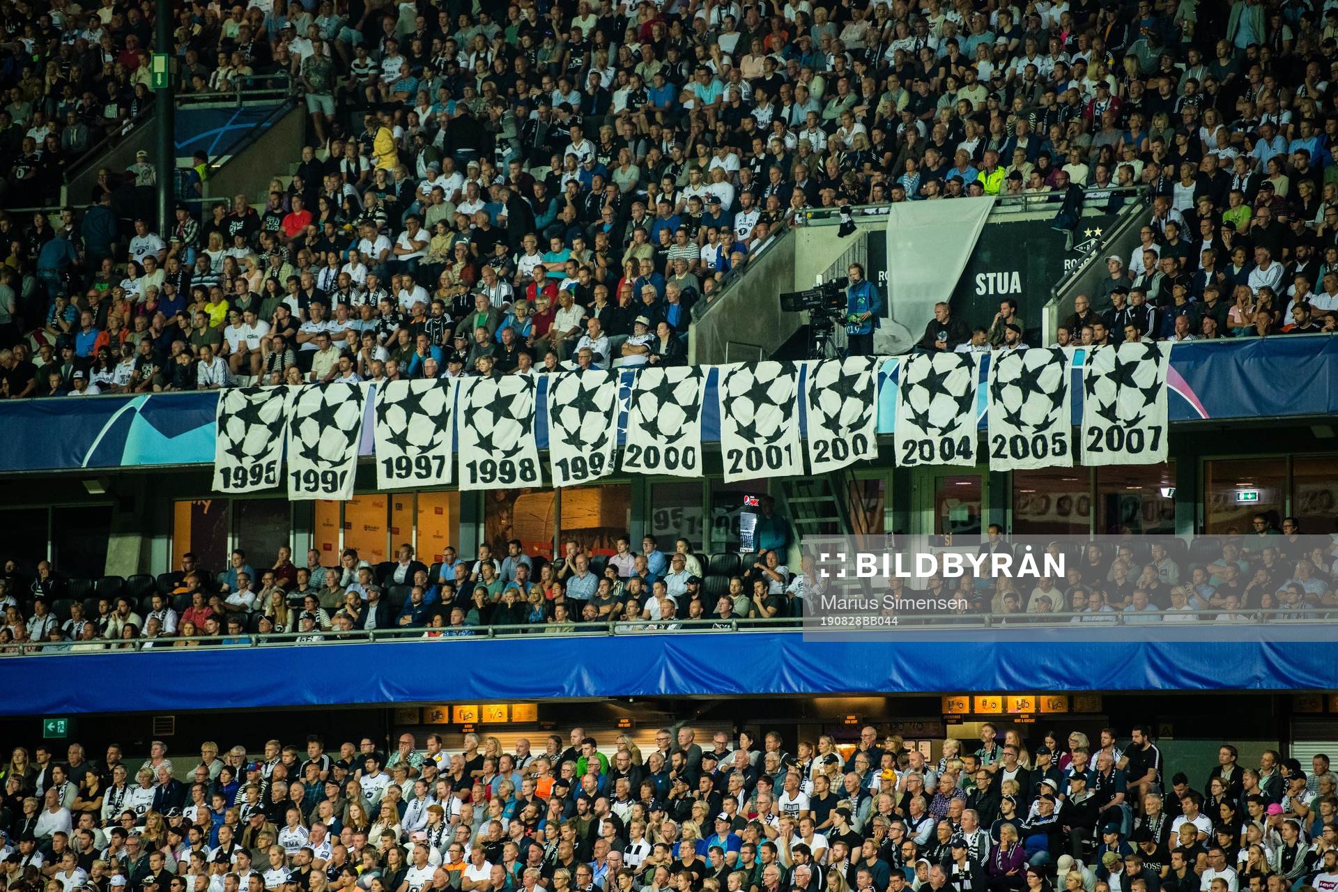 Spectators in the stands