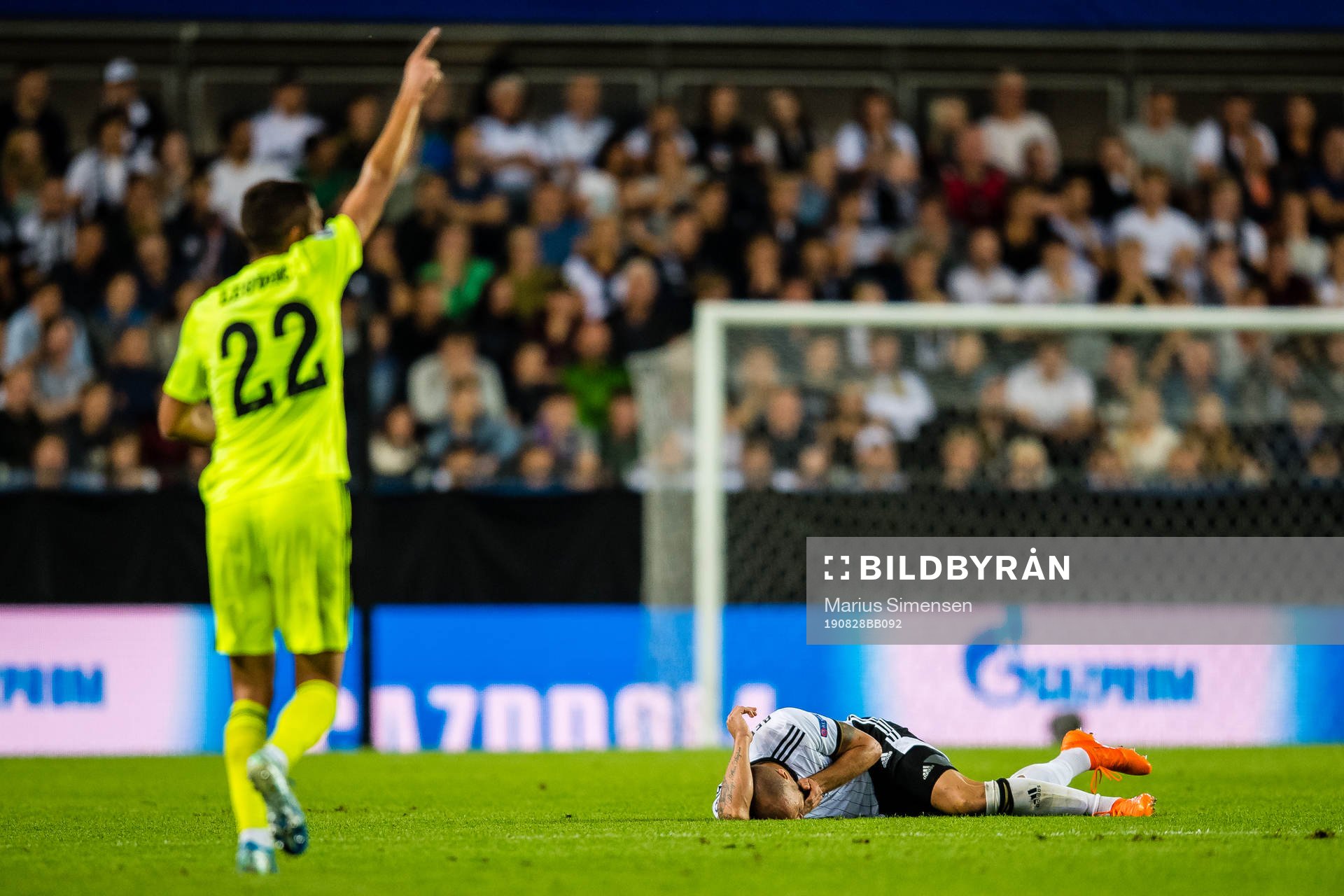 Tore Reginiussen of Rosenborg in pain