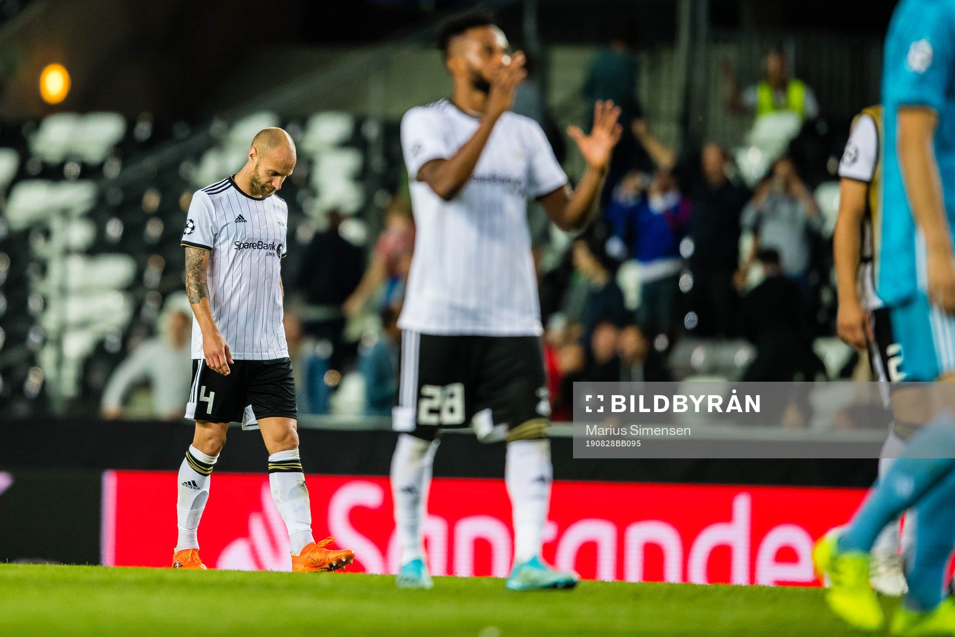 Tore Reginiussen of Rosenborg looks dejected