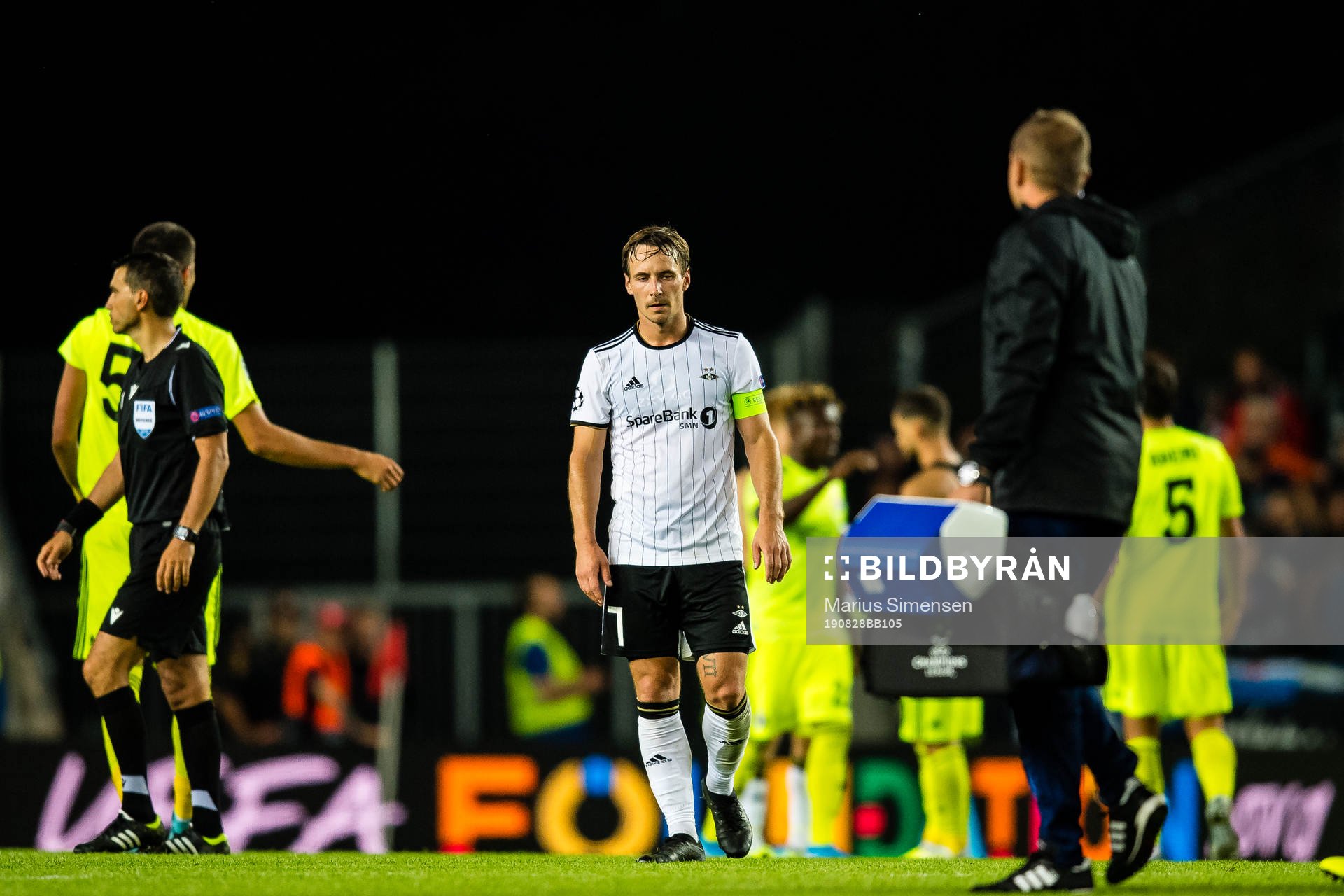 Mike Lindemann Jensen of Rosenborg looks dejected