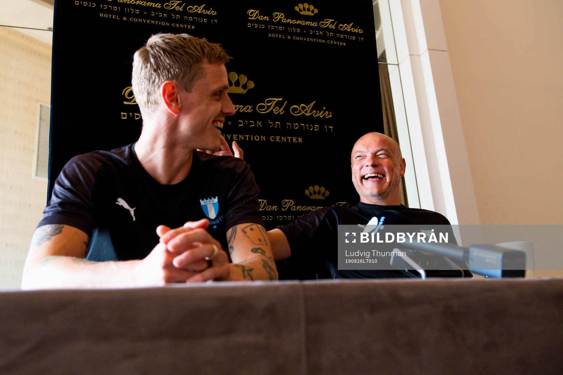 Sören Rieks and Uwe Rösler, head coach of Malmö FF