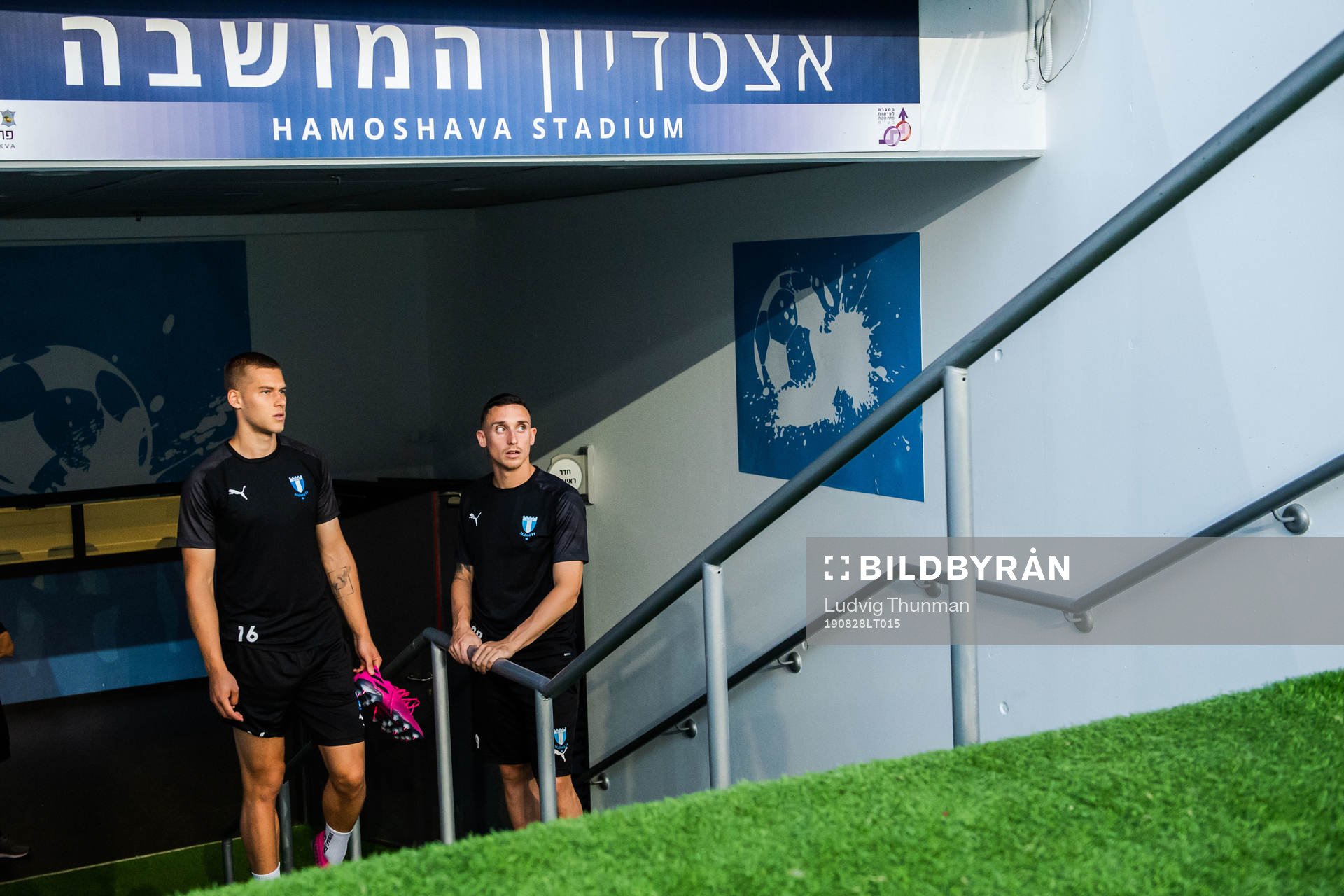 Felix Beijmo and fystränare Ben Rosen of Malmö FF