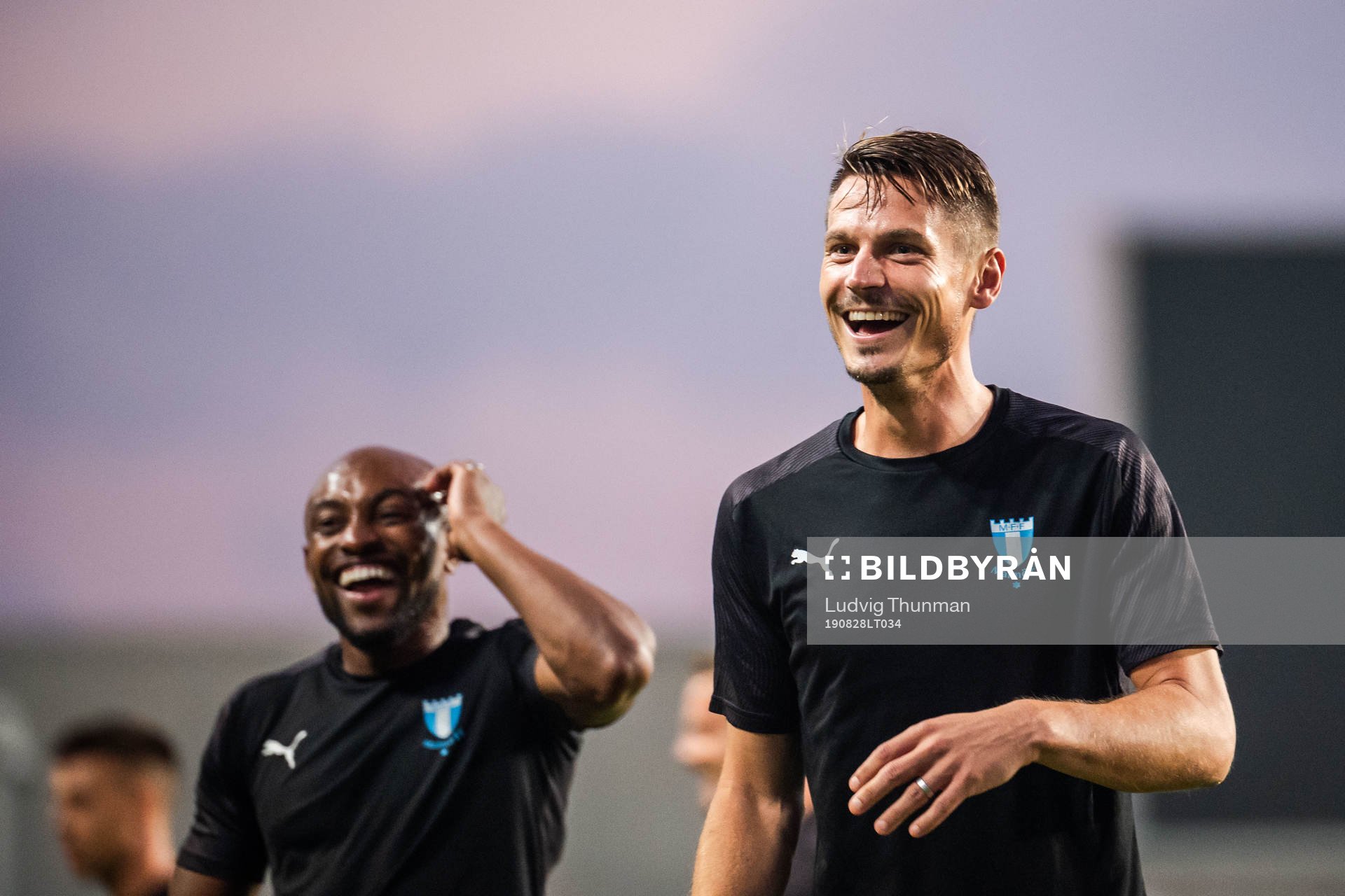 Fouad Bachirou and Markus Rosenberg of Malmö FF