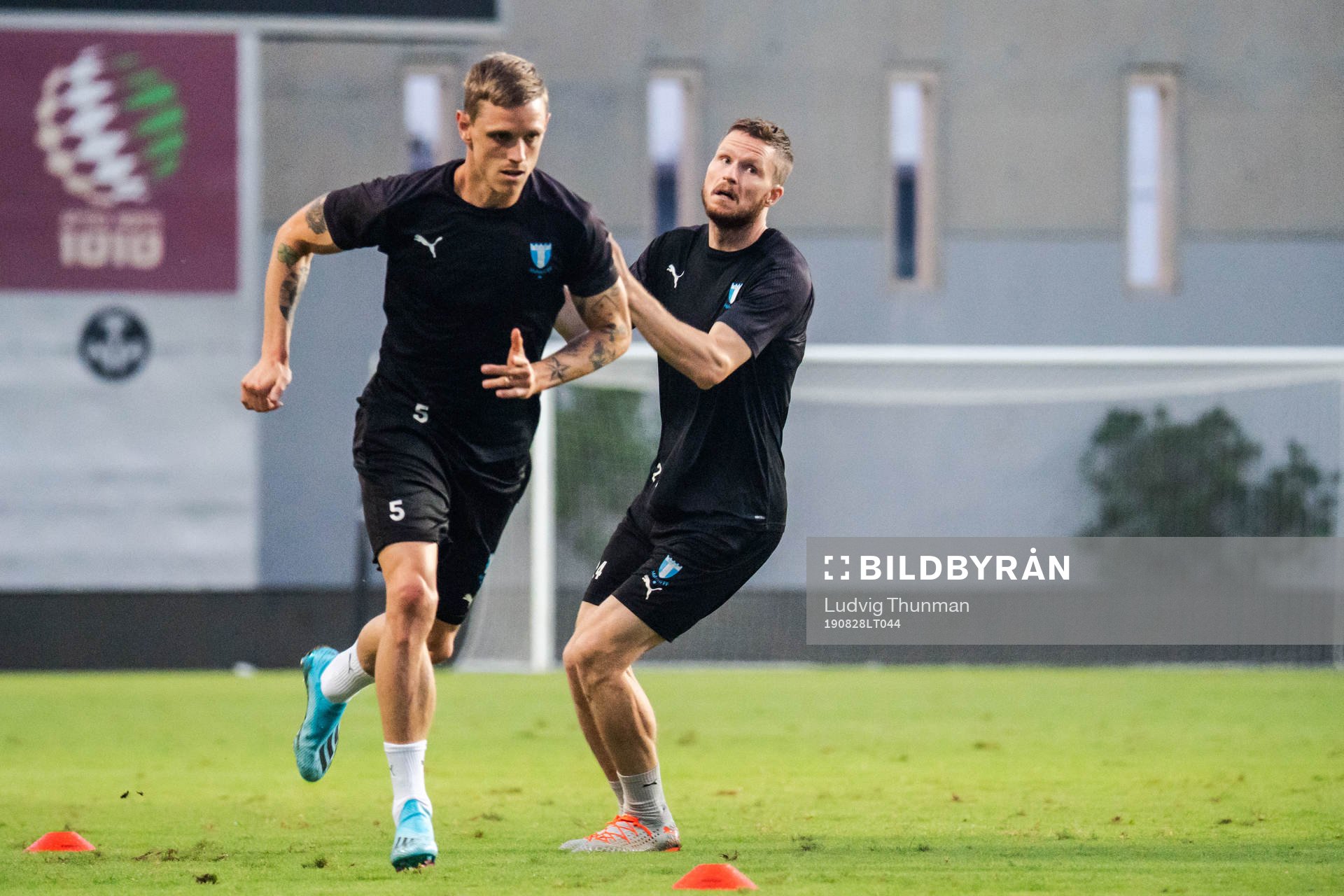 Sören Rieks and Lasse Nielsen of Malmö FF