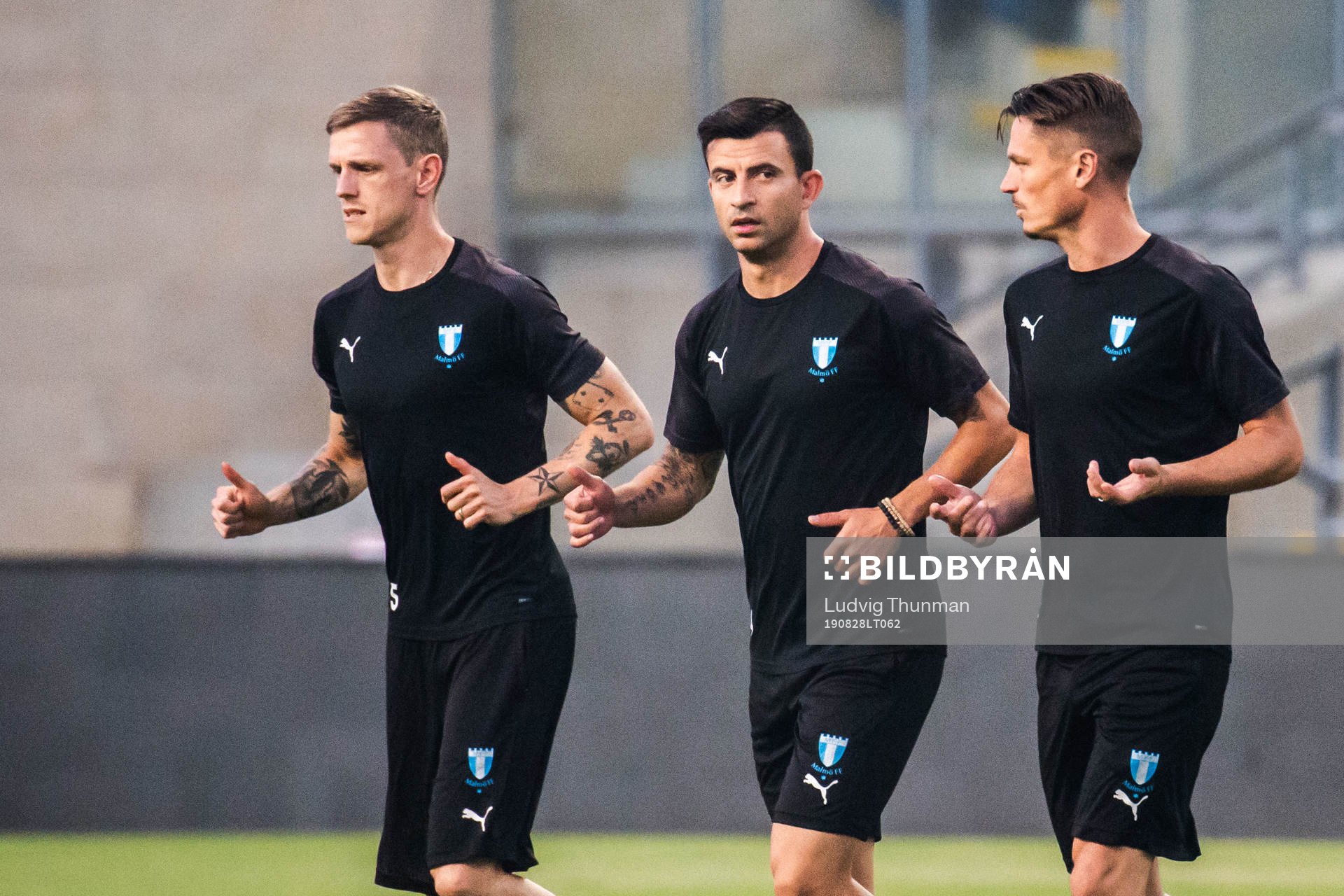 Sören Rieks, Behrang Safari and Markus Rosenberg of Malmö