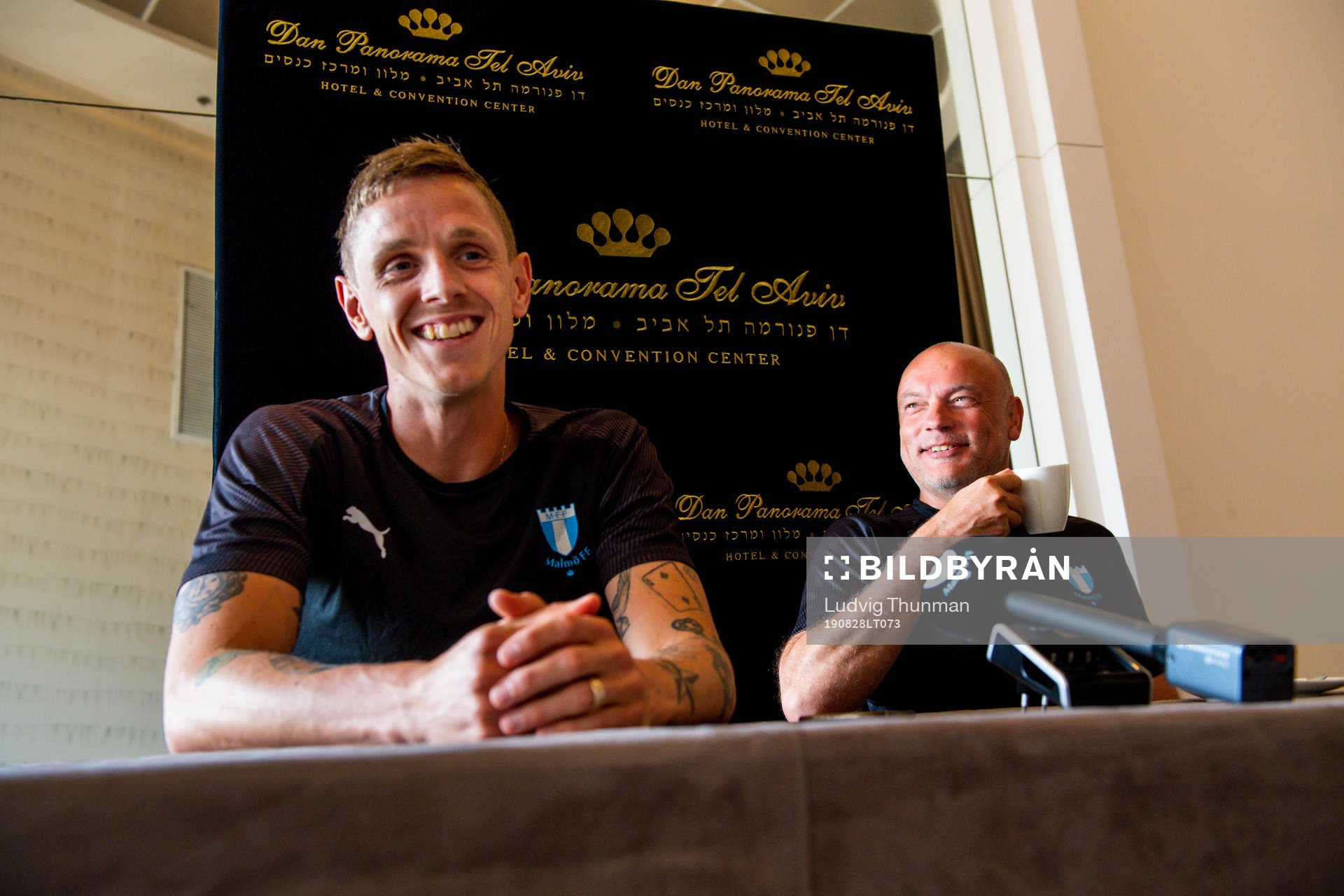 Sören Rieks and Uwe Rösler, head coach of Malmö FF